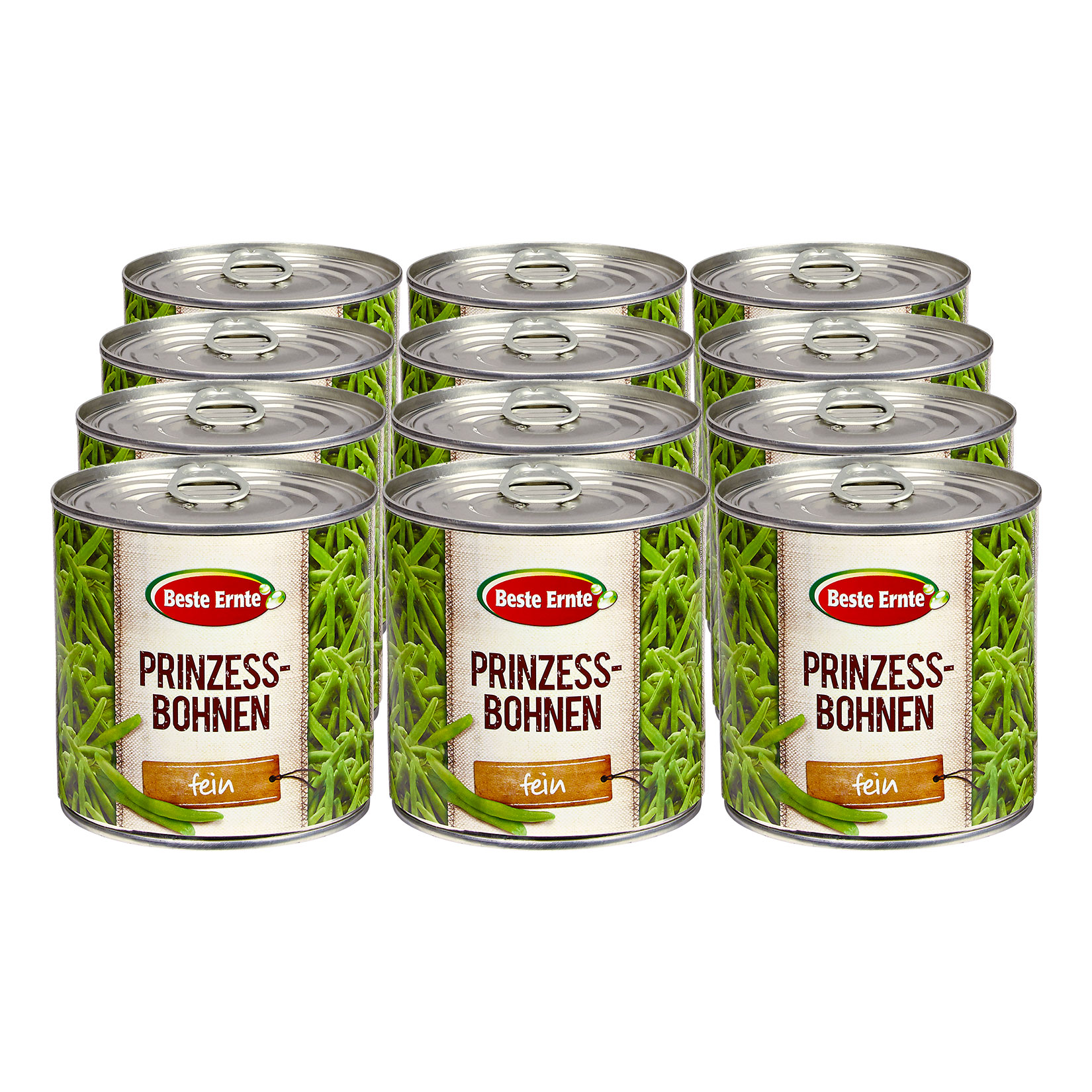 Beste Ernte Prinzessbohnen fein 220 g Abtropfgewicht, 12er Pack - Bild 1