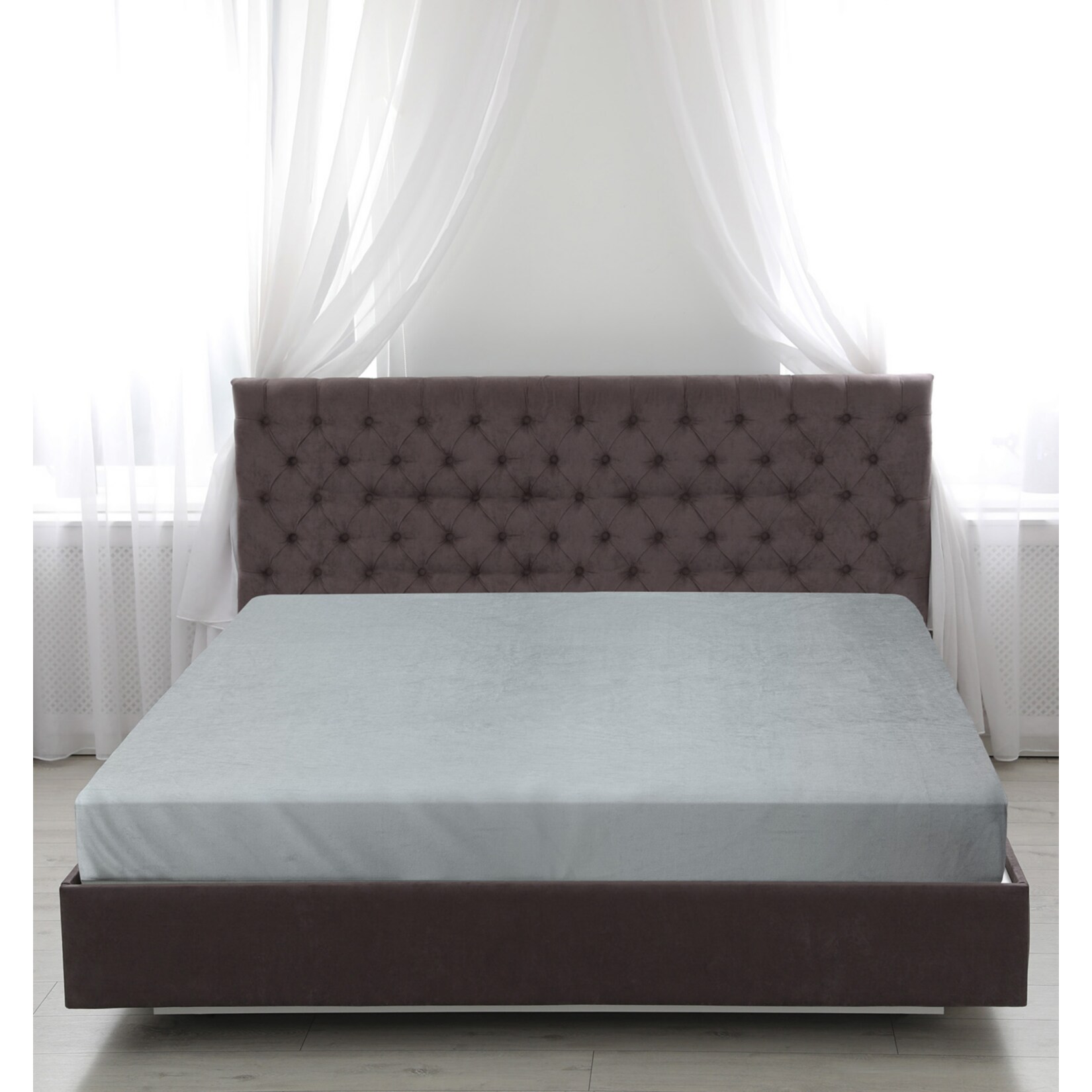 Cashmere Touch Spannbetttuch 140x200cm grau - Bild 1