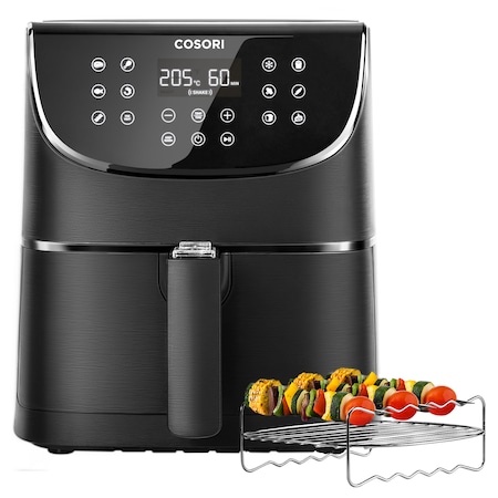 Cosori Premium 5,5-Liter Heißluftfritteuse CP158-AF-RXB mit 5x Spießen und Schwarz online kaufen bei Netto
