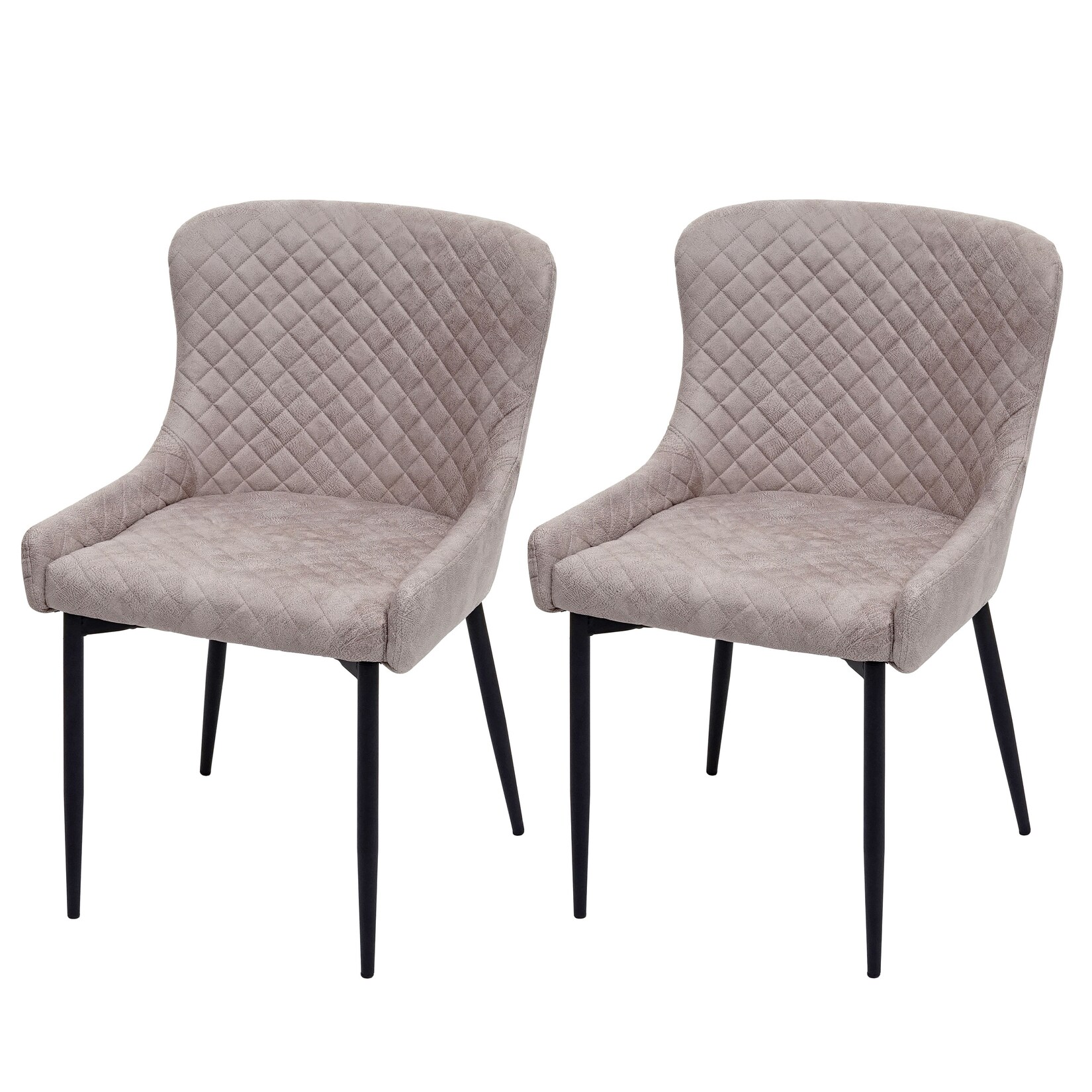 2er-Set Esszimmerstuhl MCW-H79, Küchenstuhl Lehnstuhl Stuhl, Vintage Metall ~ Stoff/Textil grau | 04057651384566