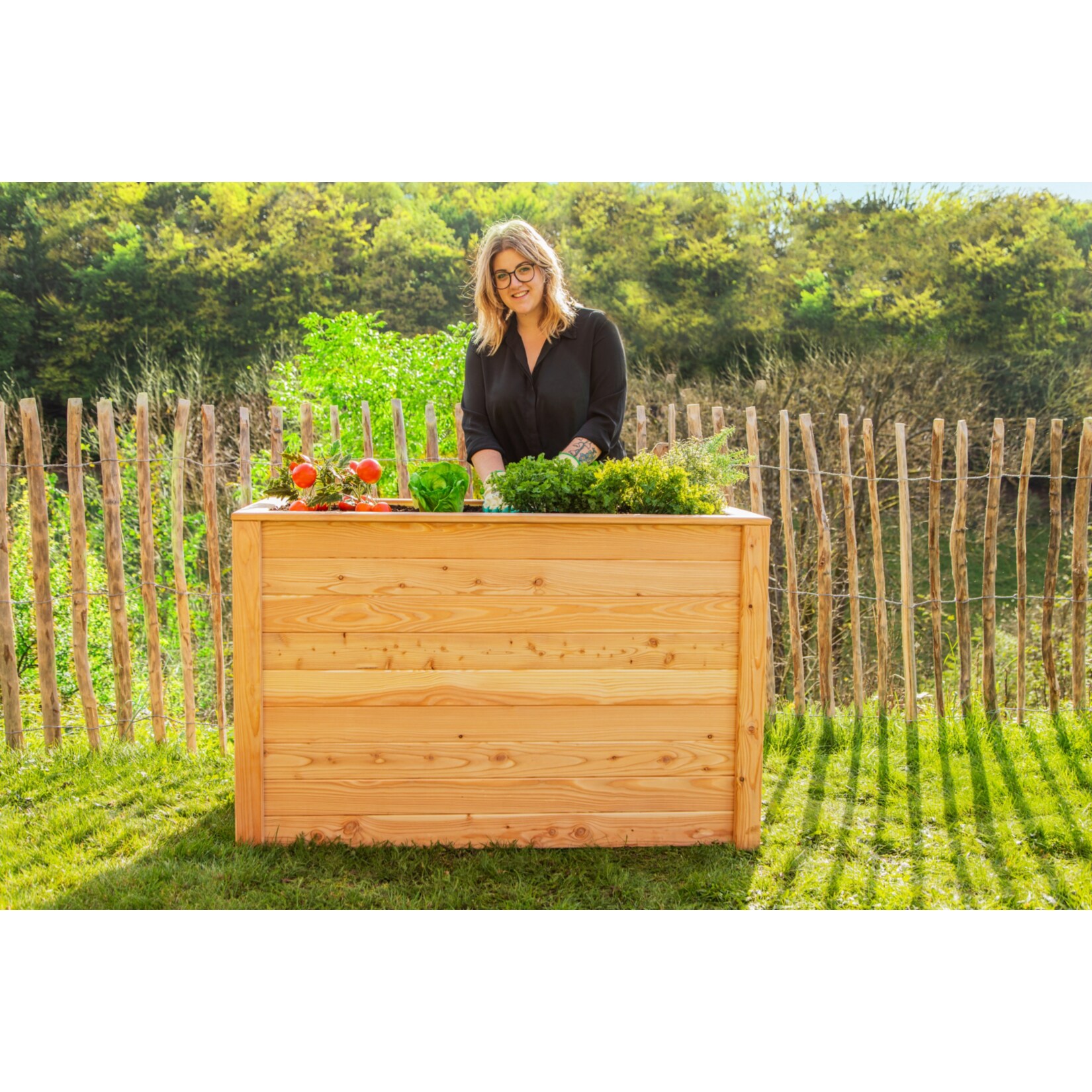 Westmann Hochbeet L&auml;rche 130, 130x65x84 cm - Bild 1