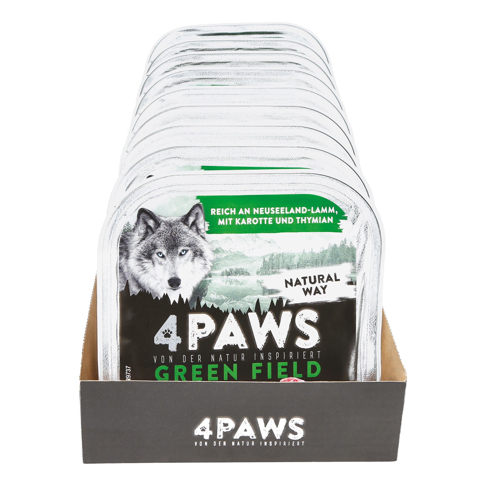 4 PAWS Hundenahrung Lamm Karotte 300 g, 10er Pack | 04311596021451
