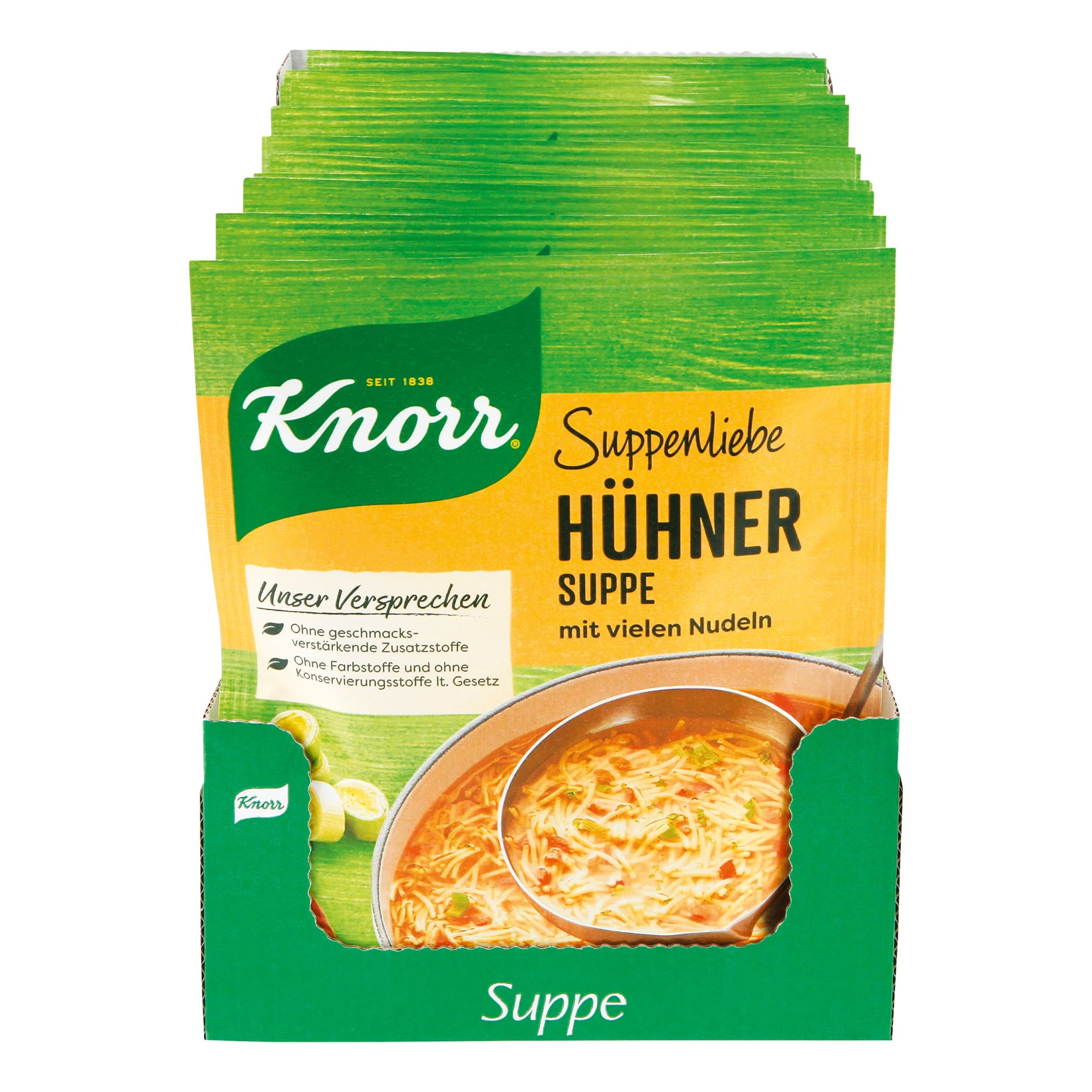 Knorr Suppenliebe H&uuml;hnersuppe mit Nudeln ergibt 0,75 Liter, 15er Pack - Bild 1