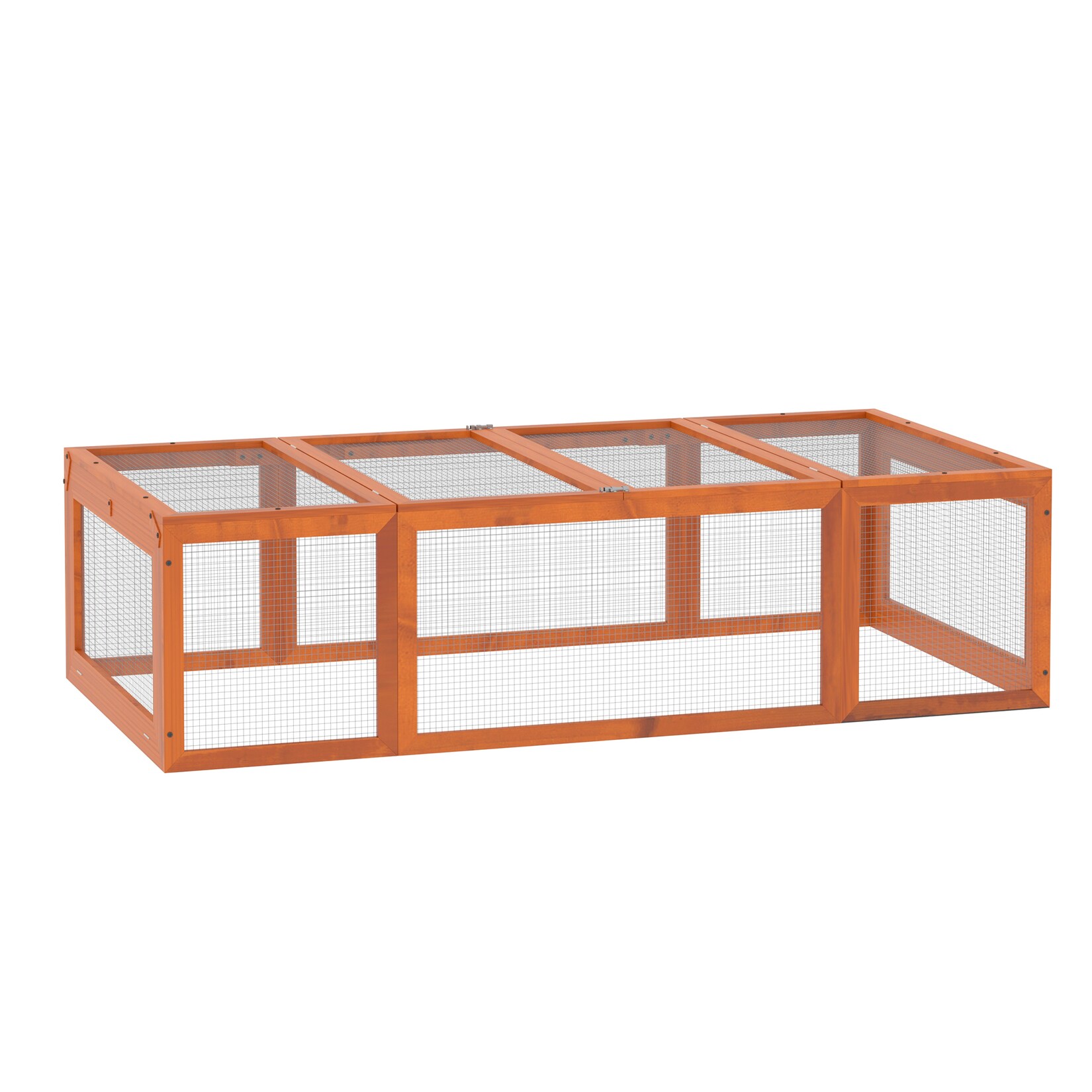 PawHut Kleintierstall Tannenholz, Metalldraht | 04251774974301