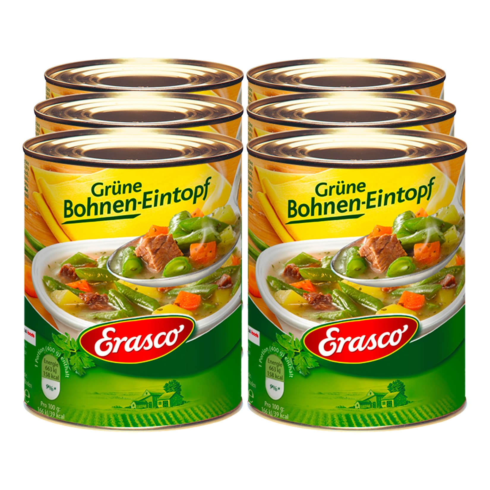 Erasco Gr&uuml;ne Bohnen-Eintopf 800 g, 6er Pack - Bild 1