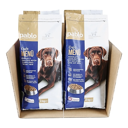 Pablo Hundenahrung Kraftmenü 3 kg, 4er Pack - Bild 1