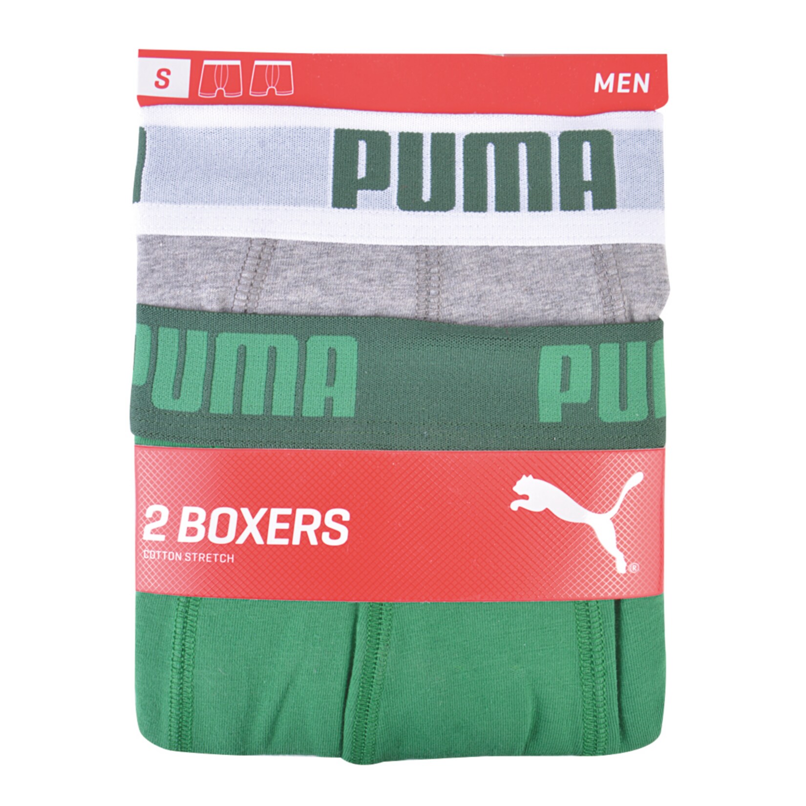 Puma Retroshorts 2er - grau/gr&uuml;n - Gr. S (versch. Farben und Gr&ouml;&szlig;en) - Bild 1