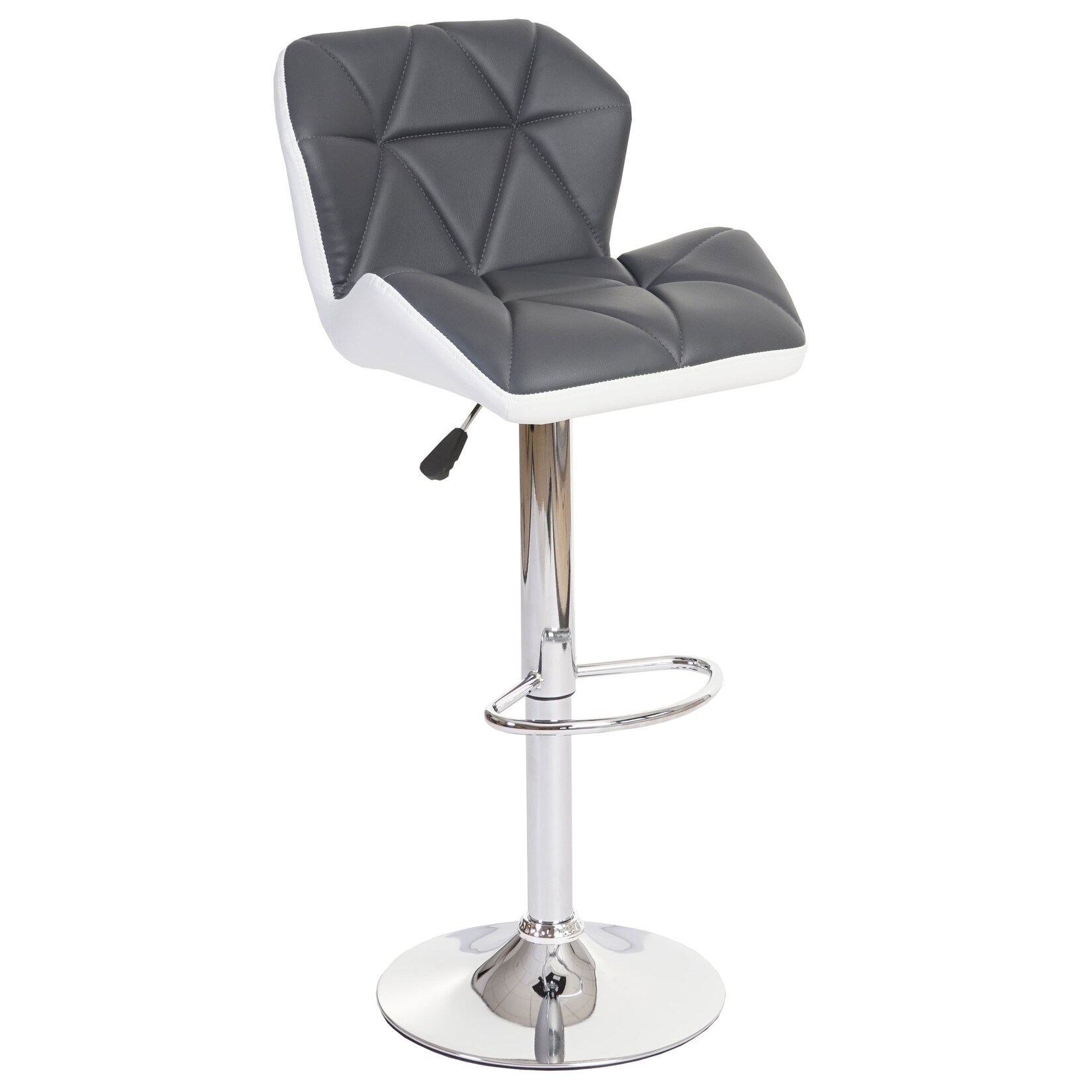 Barhocker MCW-A92, Barstuhl Tresenhocker, höhenverstellbar Kunstleder ~ grau