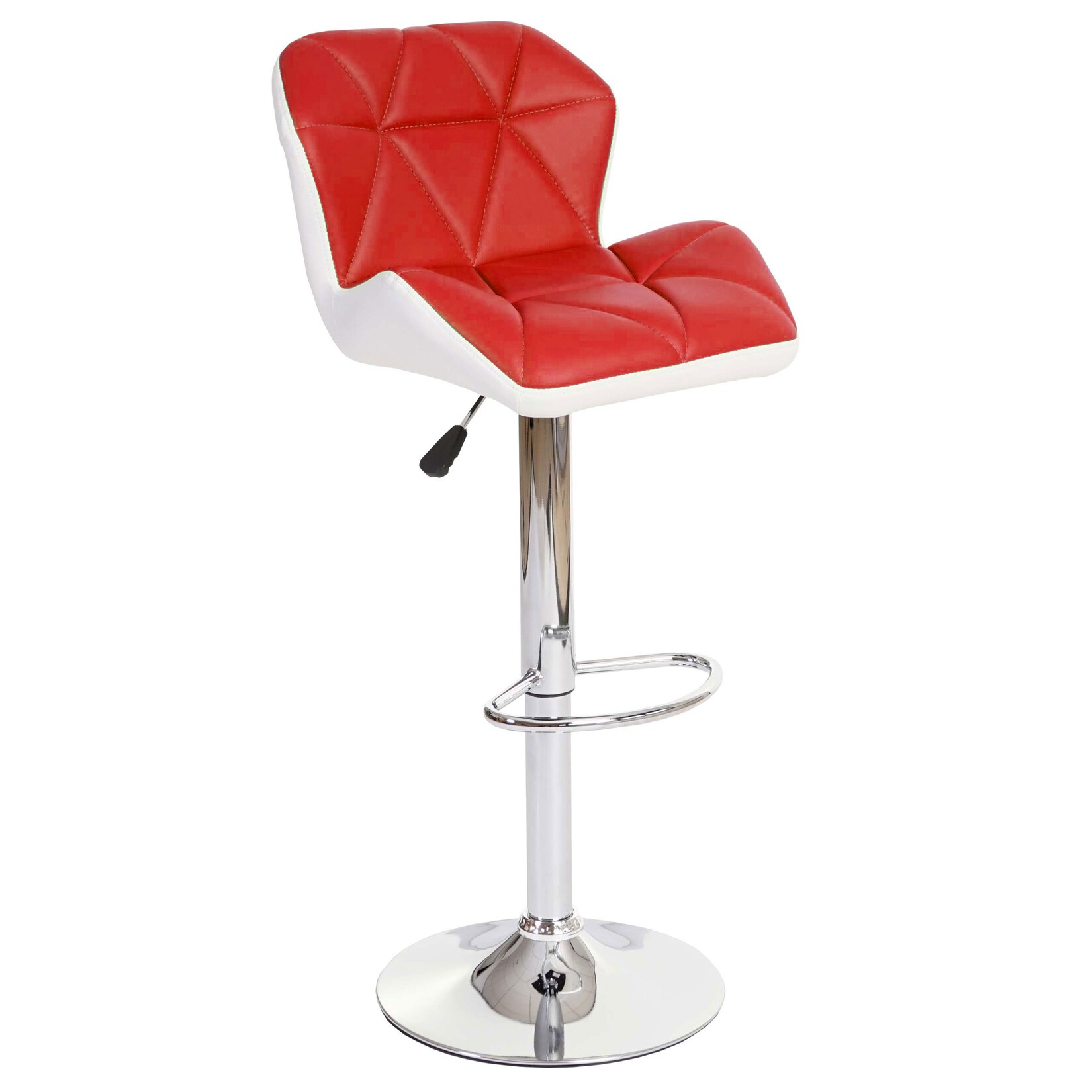 Barhocker MCW-A92, Barstuhl Tresenhocker, höhenverstellbar Kunstleder ~ rot
