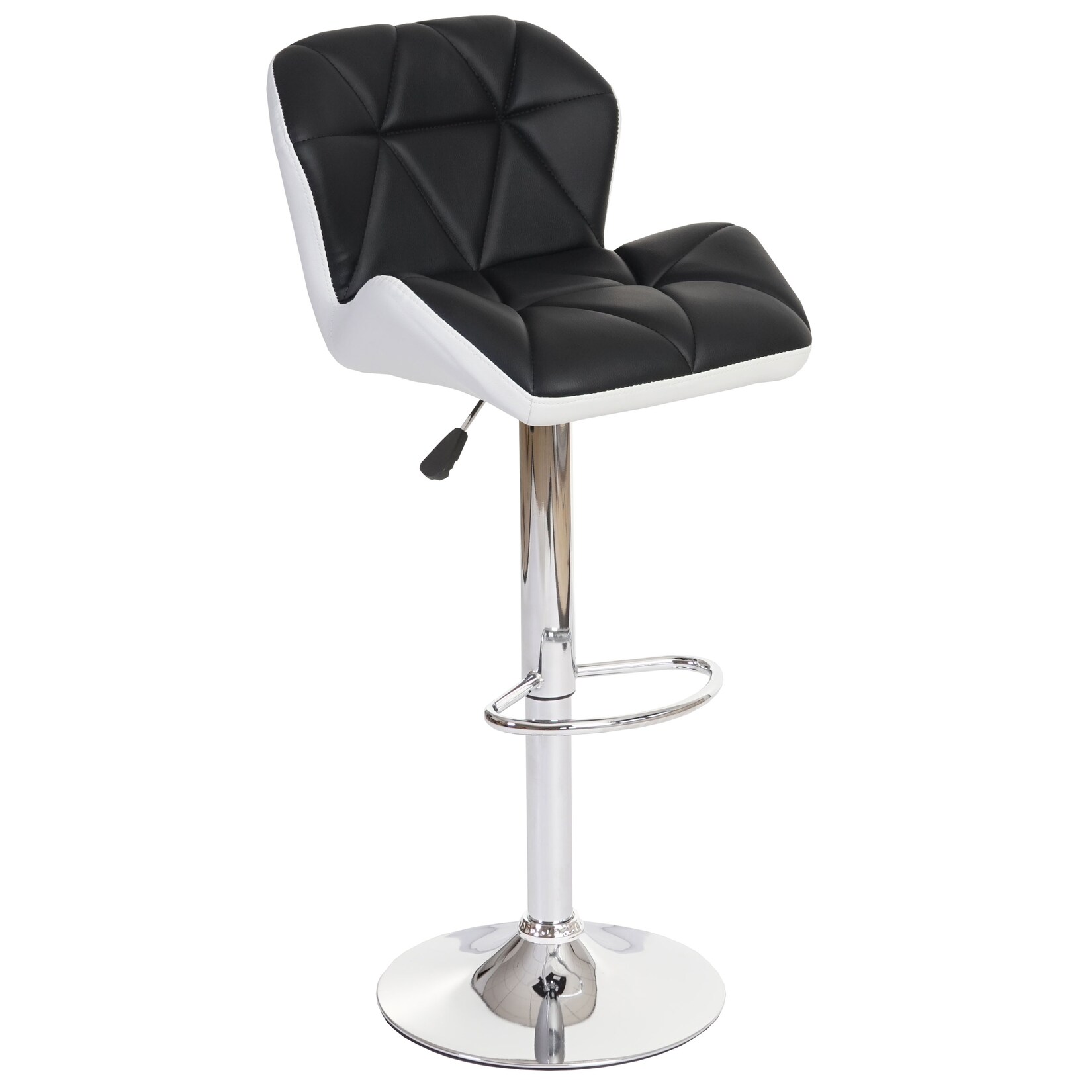 Barhocker MCW-A92, Barstuhl Tresenhocker, höhenverstellbar Kunstleder ~ schwarz
