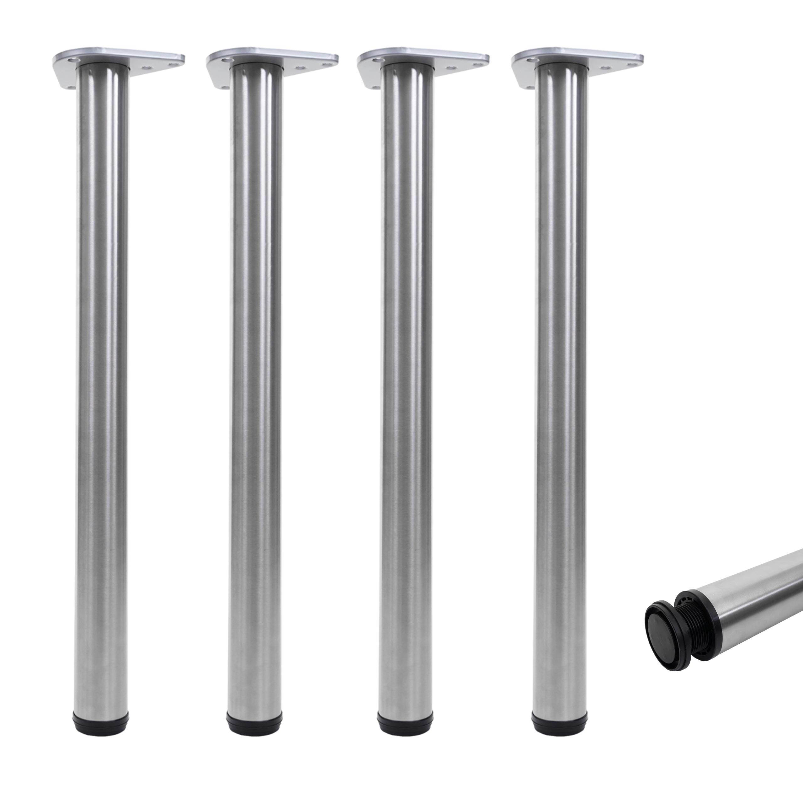 4er-Set Tischbein MCW-H36, f&uuml;r Schreibtisch Esstischfu&szlig; Tischgestell, 73cm Edelstahl-Optik - Bild 1