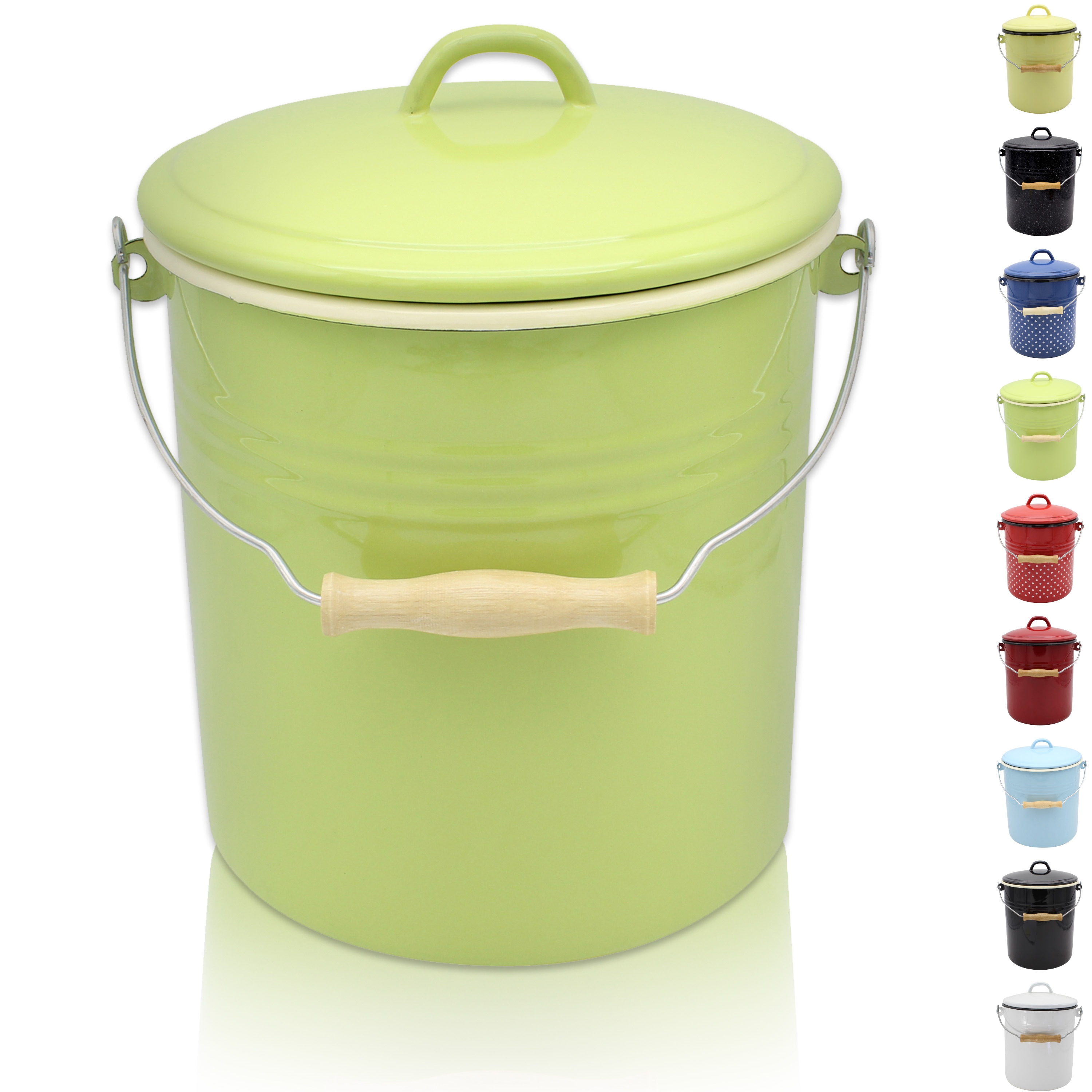 M&uuml;lleimer Serie JUIST emailliert, 10 Liter - Bild 1