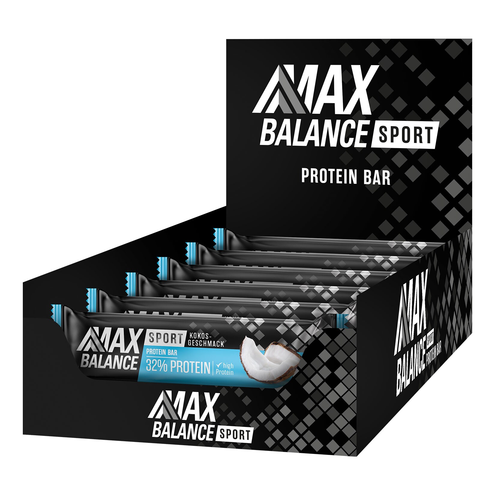 MaxBalance 32% Sport Proteinriegel Kokos 45 g, 12er Pack - Bild 1