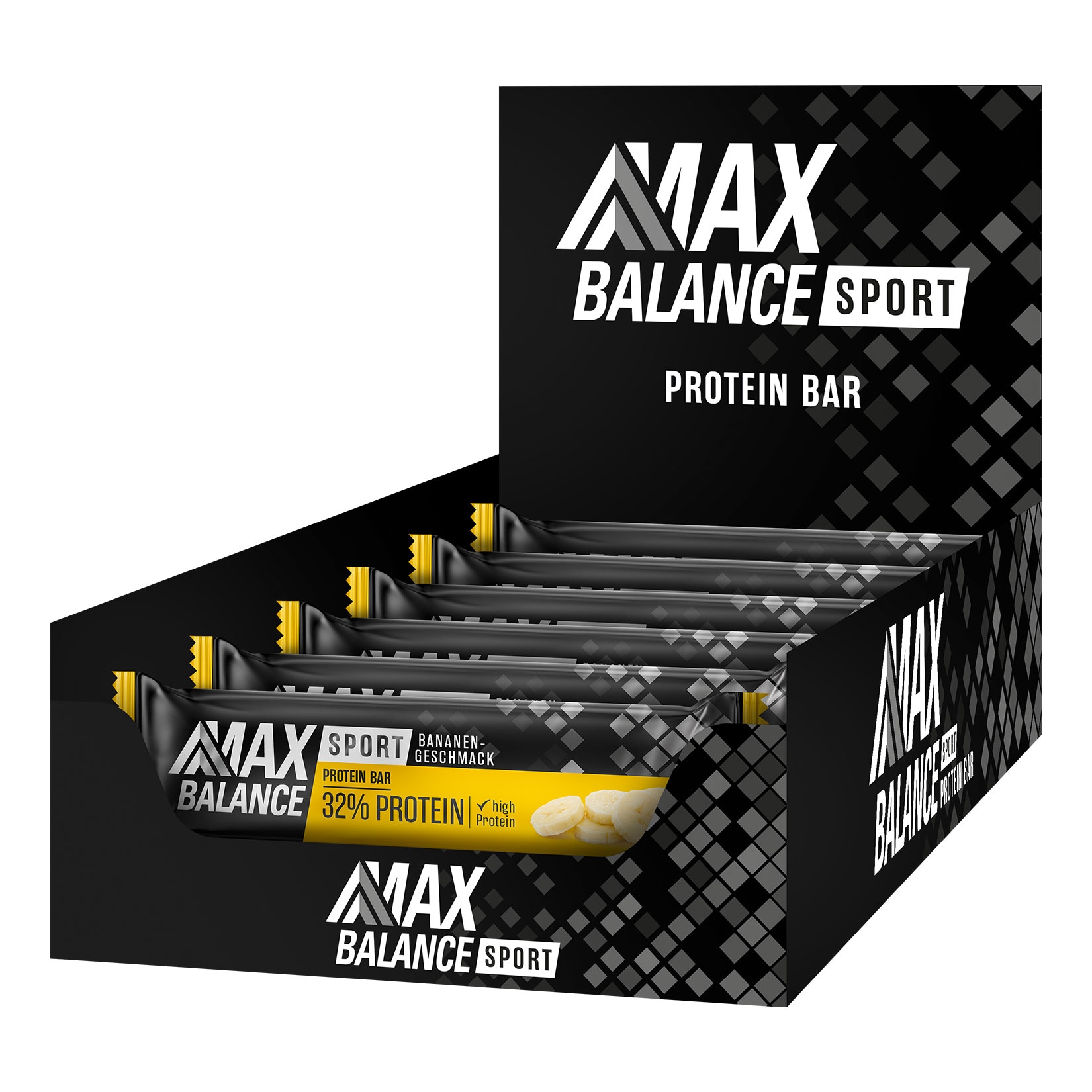 MaxBalance 32% Sport Proteinriegel Banane 45 g, 12er Pack - Bild 1