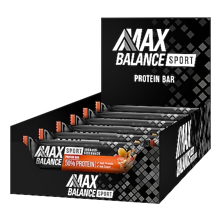 Maxbalance 50% Sport Proteinriegel Erdnuss 45 g, 12er Pack - Bild 1
