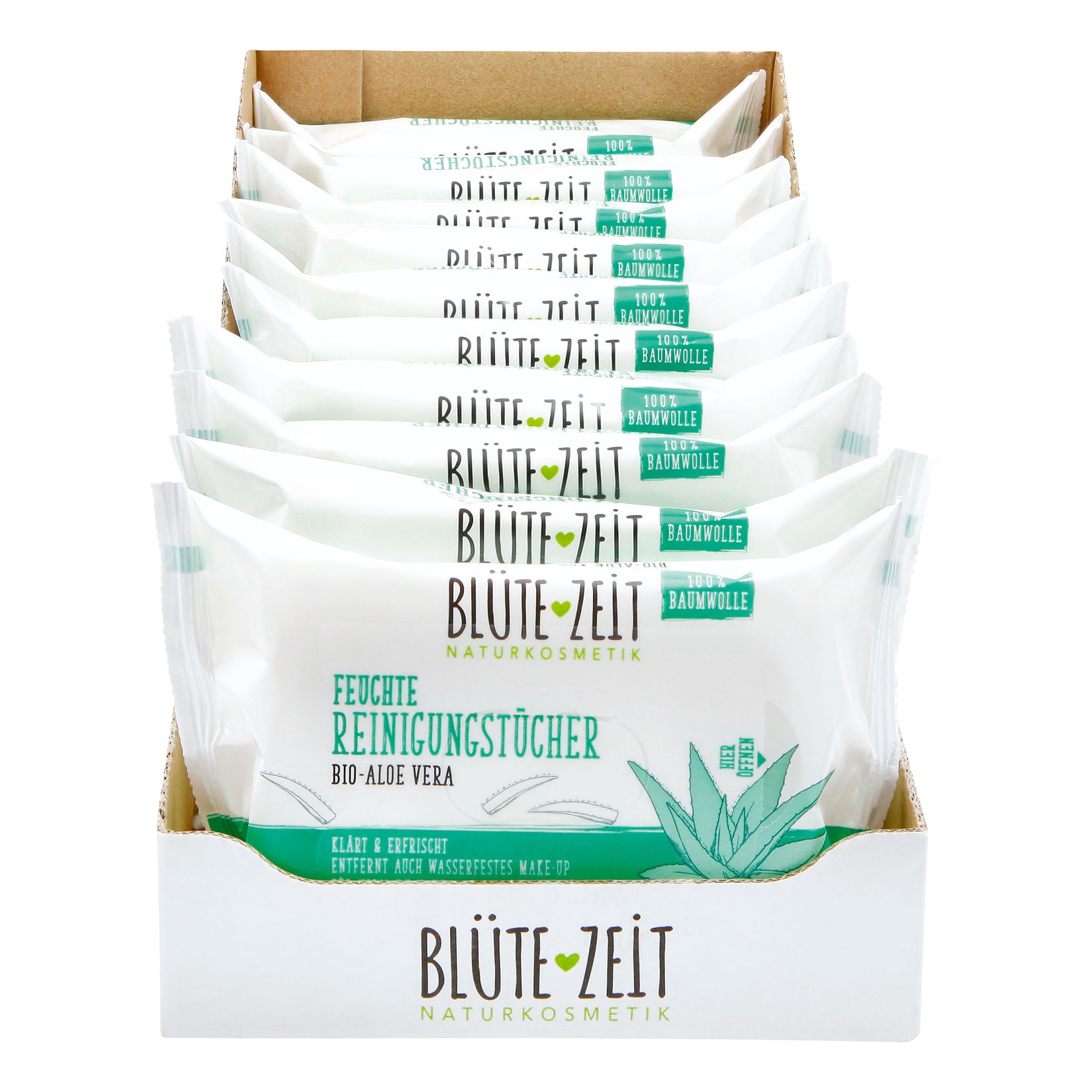 BL&Uuml;TE-ZEIT Reinigungst&uuml;cher Aloe-Vera 25 ST, 10er Pack - Bild 1