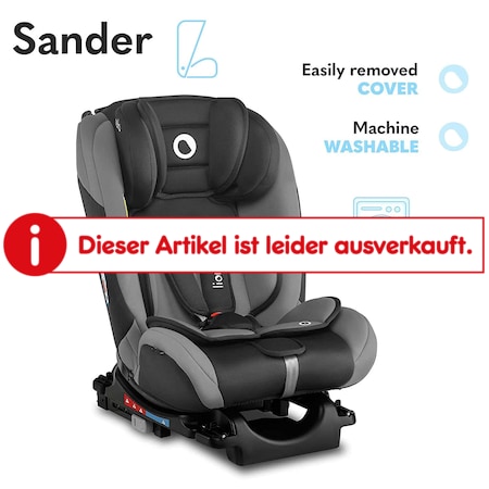 Lionelo Sander Kindersitz Autositz GRAU ISOFIX 0-36 kg - Drehsitz
