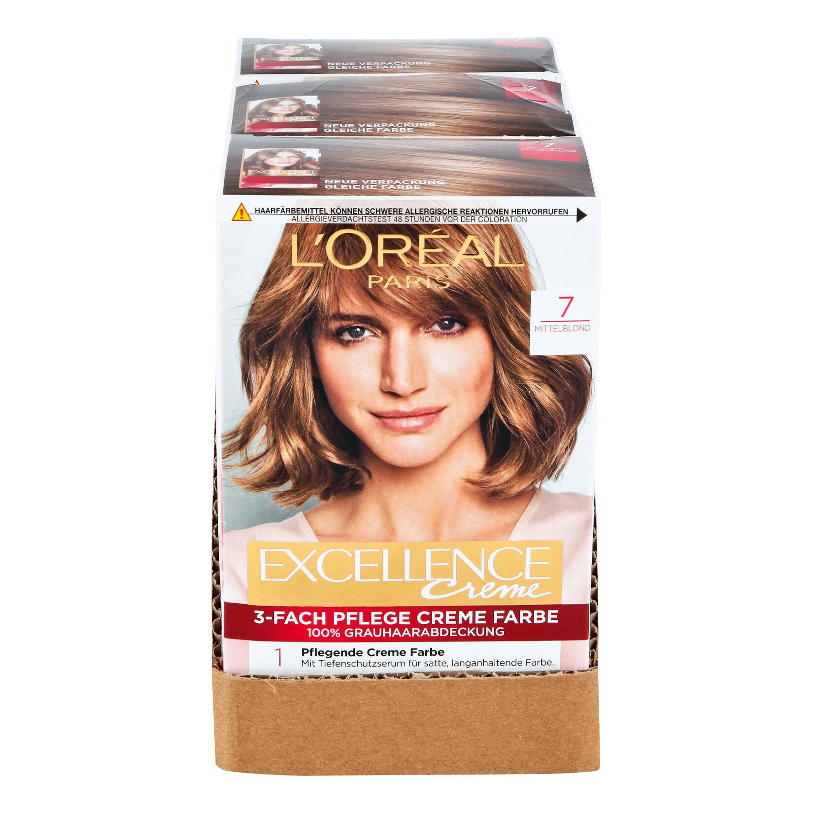 L'Oreal Excellence mittelblond St&uuml;ck, 3er Pack - Bild 1