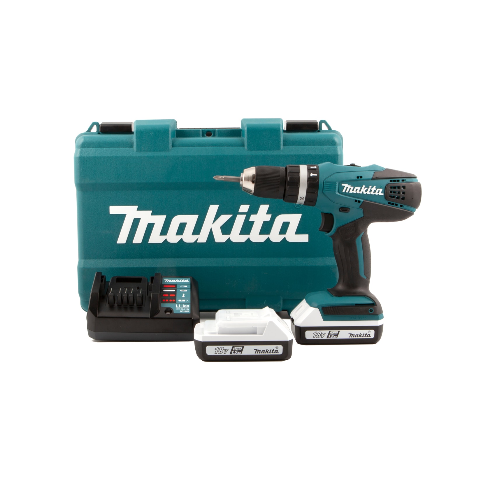 Makita HP457DWE Akku Schlagbohrschrauber 18V 1,5Ah - Bild 1