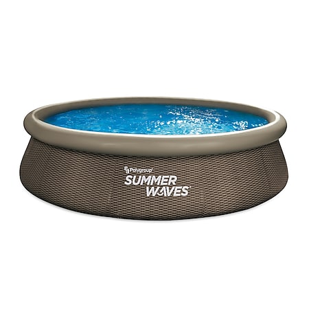 Summer Waves Quick Pool 366x76 cm, rattan braun - Bild 1