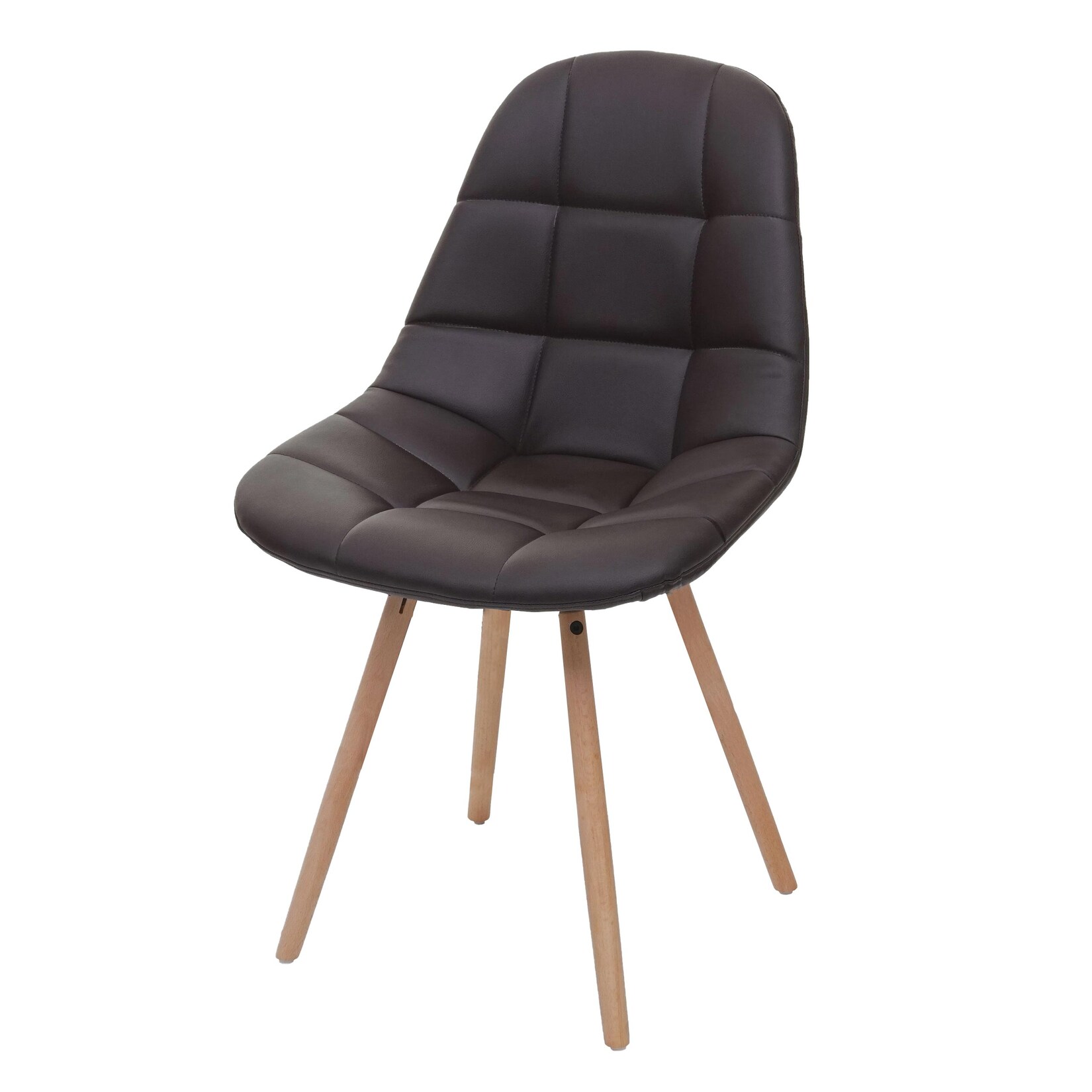 Esszimmerstuhl MCW-A60 II, Stuhl Küchenstuhl, Retro 50er Jahre Design ~ Kunstleder braun