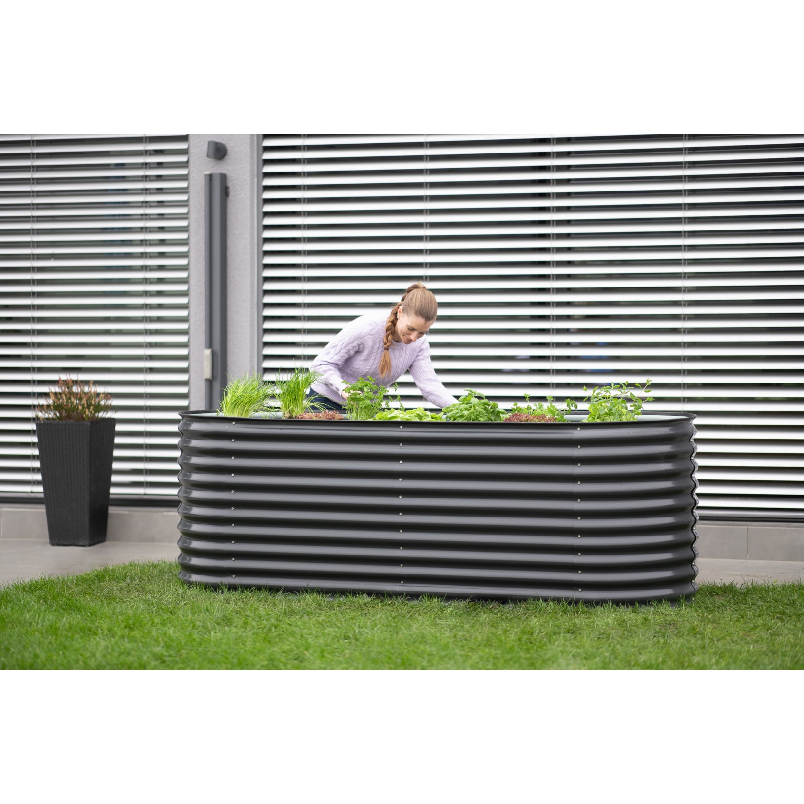 Westmann Metall Hochbeet Gartenbeet Grow Faster anthrazit 240x80x82cm - Bild 1