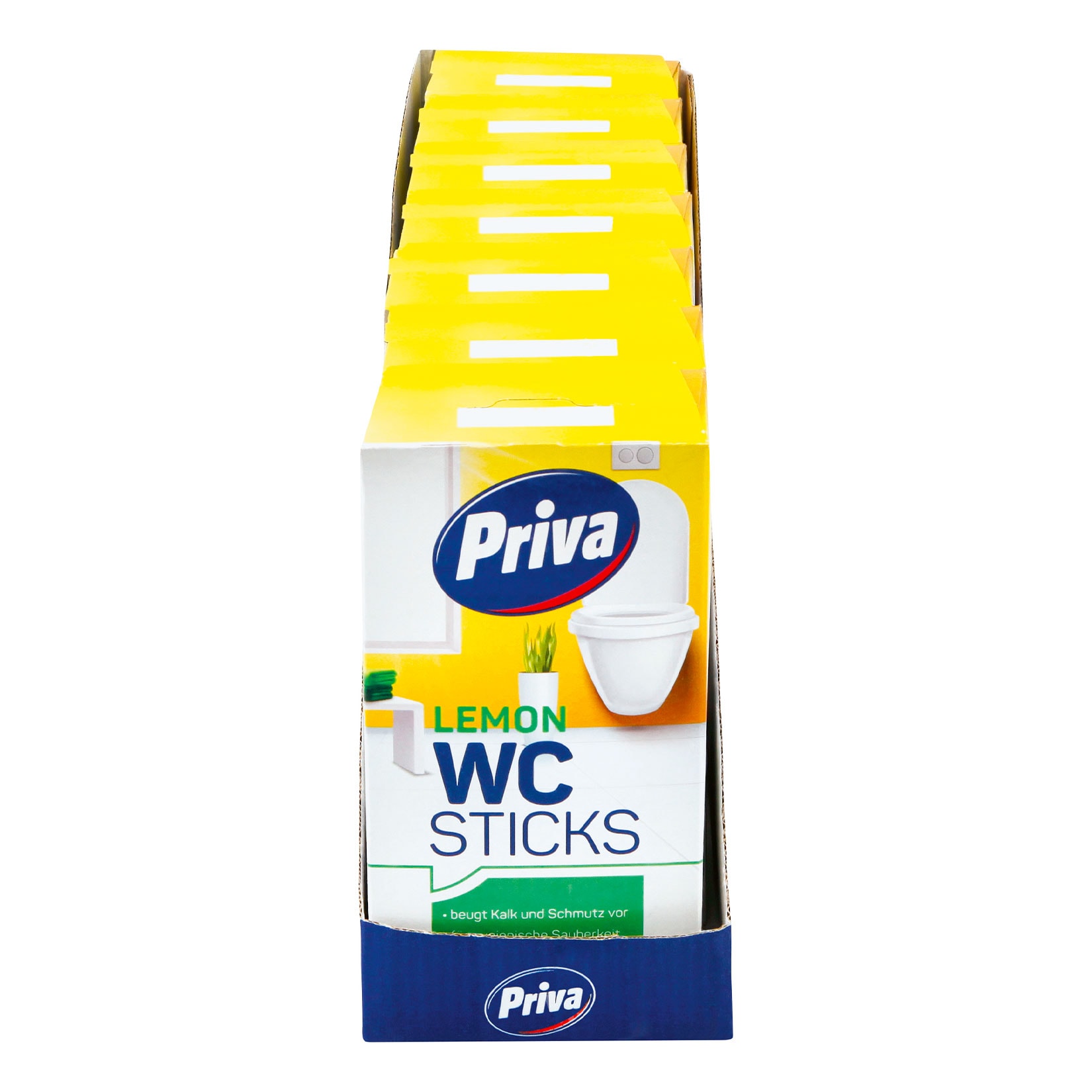 Priva WC-Duftstein Zitrone 160 g, 7er Pack - Bild 1