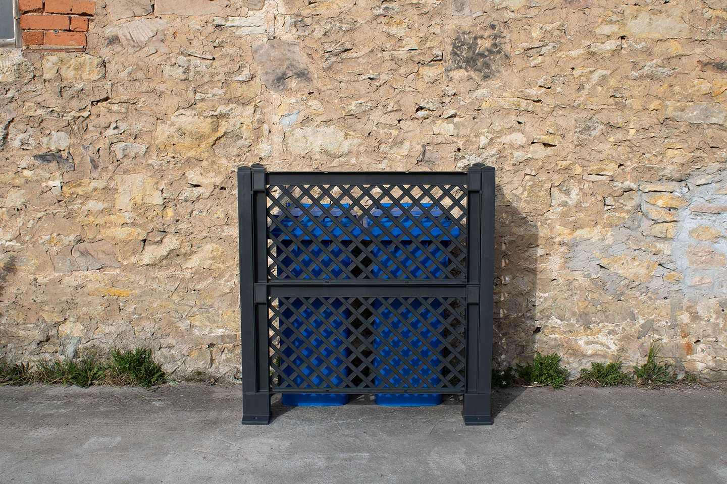 M&uuml;lltonnenspalier, anthrazit - Bild 1