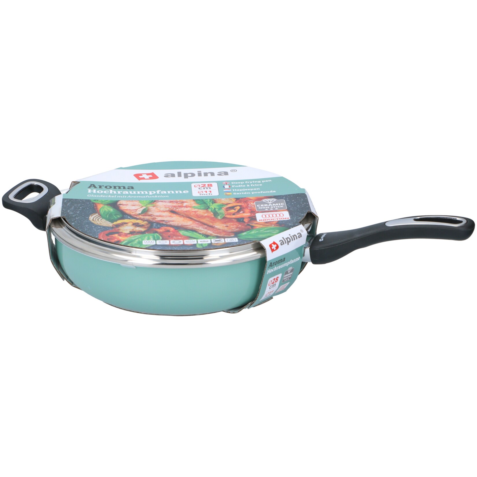 Alpina Hochraumpfanne 28 cm, I love color - mint - versch. Farben - Bild 1