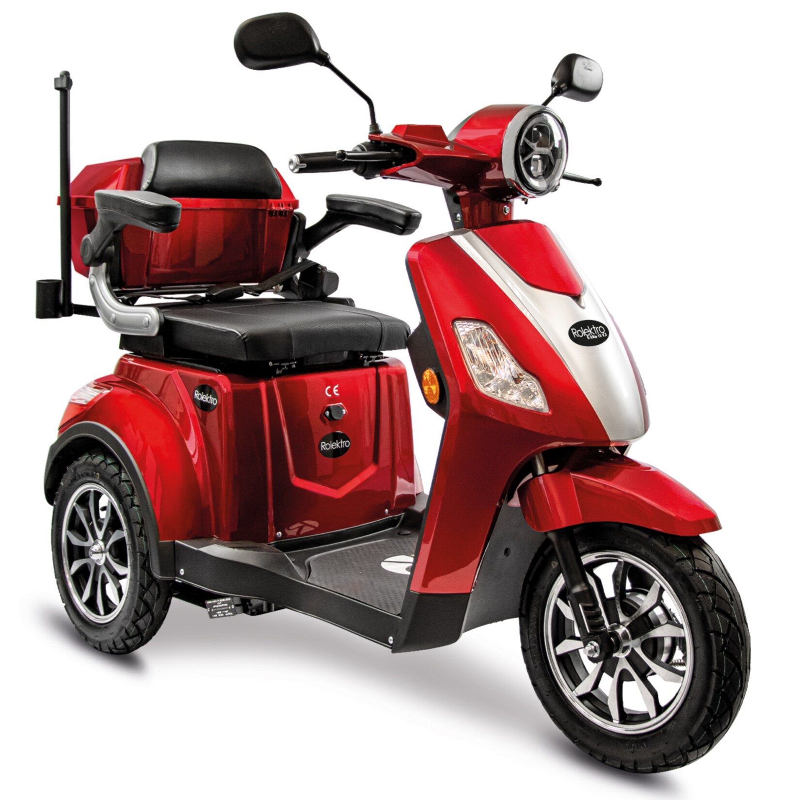 Rolektro, E-Trike 15 V.3 Lithium, Rot, 60-30AH Akku, 1000 Watt - Bild 1