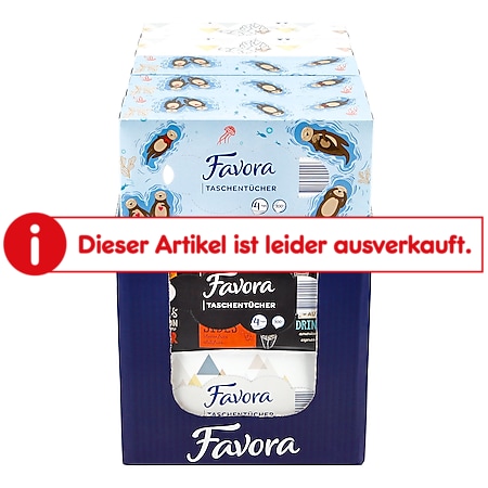 Favora Taschentücher Box, 4-lagig 100 Stück, 15er Pack - Bild 1