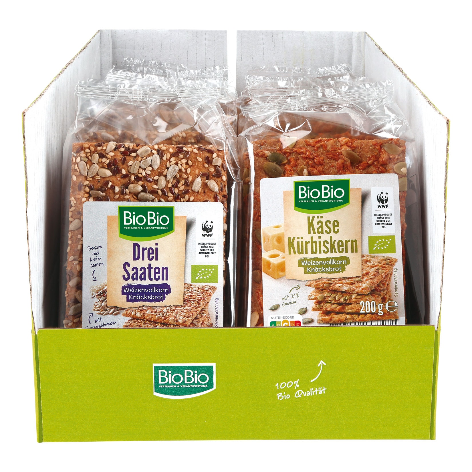 BioBio Kn&auml;ckebrot 200 g, verschiedene Sorten, 10er Pack - Bild 1