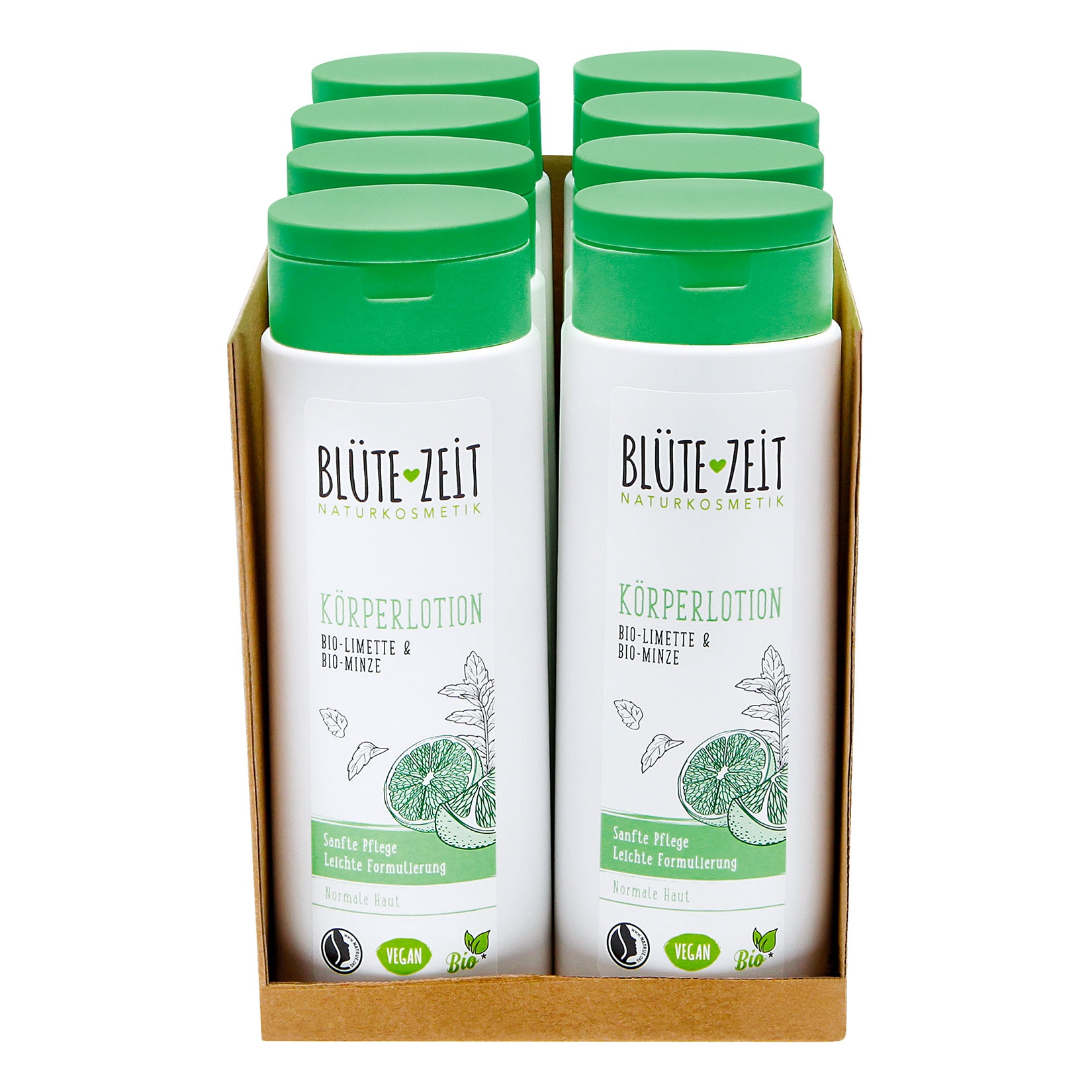 BL&Uuml;TE-ZEIT K&ouml;rperlotion Bio-Limette & Bio-Minze 250 ml, 8er Pack - Bild 1