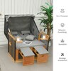 Miniaturansicht Miniaturansicht Miniaturansicht Miniaturansicht Miniaturansicht Miniaturansicht Miniaturansicht Outsunny Strandkorb Holz, PE-Rattan, Polyester, Schaumstoff - Bild 7