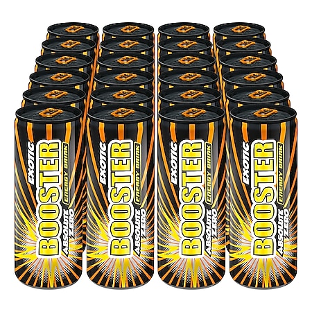 Booster Energy Drink Exotic Zero 0,33 Liter Dose, 24er Pack - Bild 1