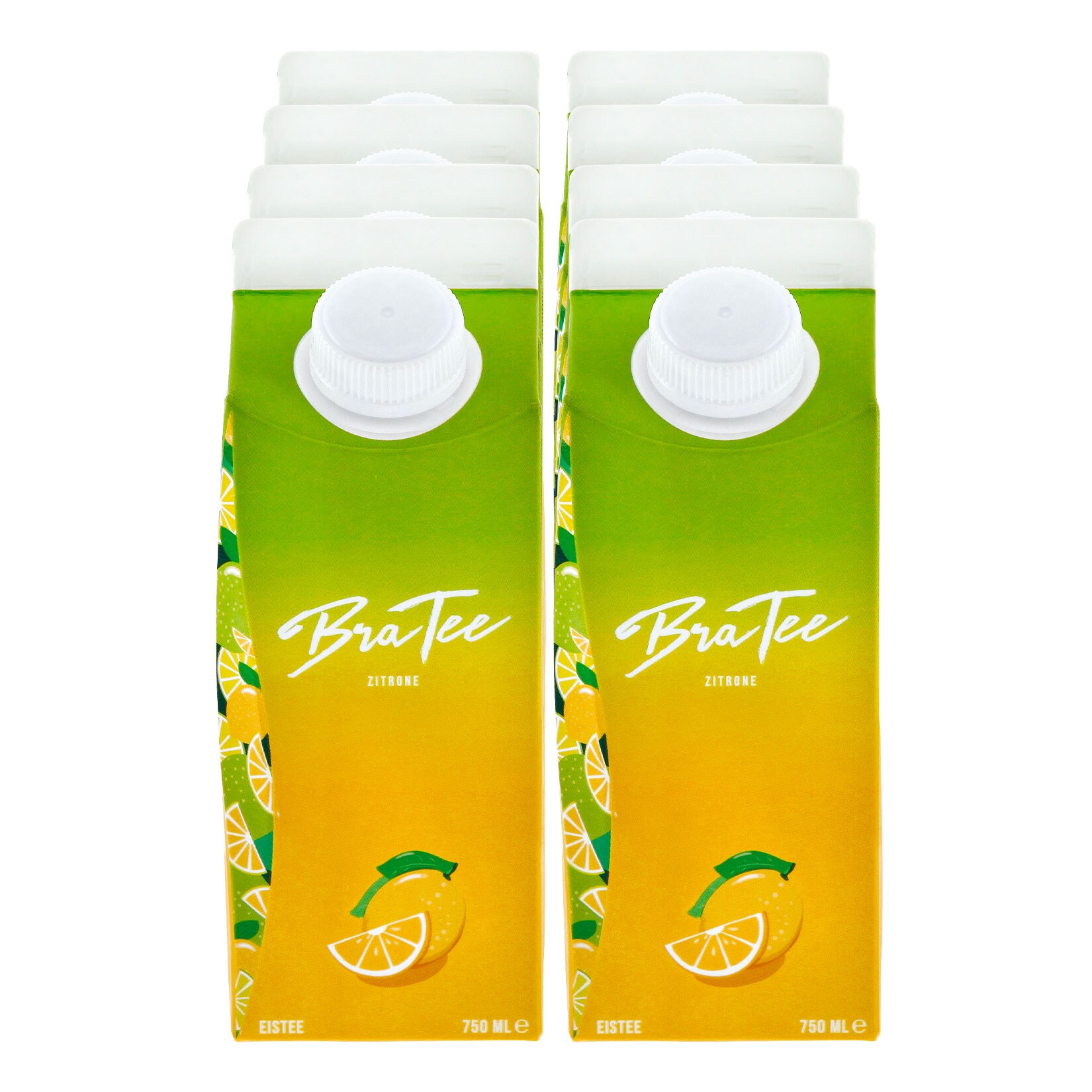 BraTee Eistee mit Zitronen Geschmack 0,75 Liter, 8er Pack - Bild 1