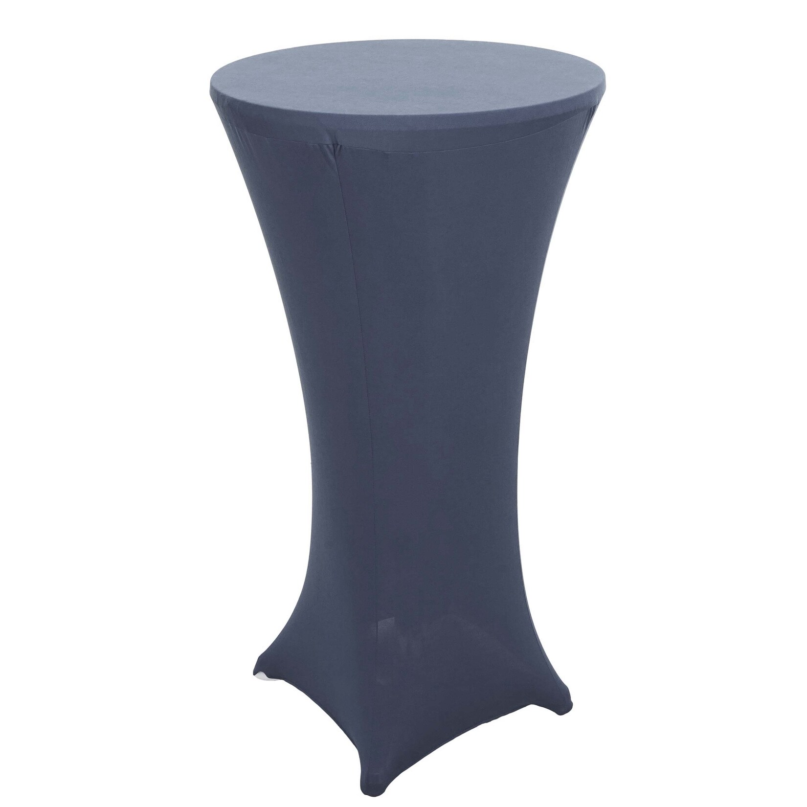 Set Stehtisch + Stehtischhusse MCW-J30, Bistrotisch Tischhusse, klappbar höhenverstellbar Ø 60cm ~ Husse anthrazit-grau