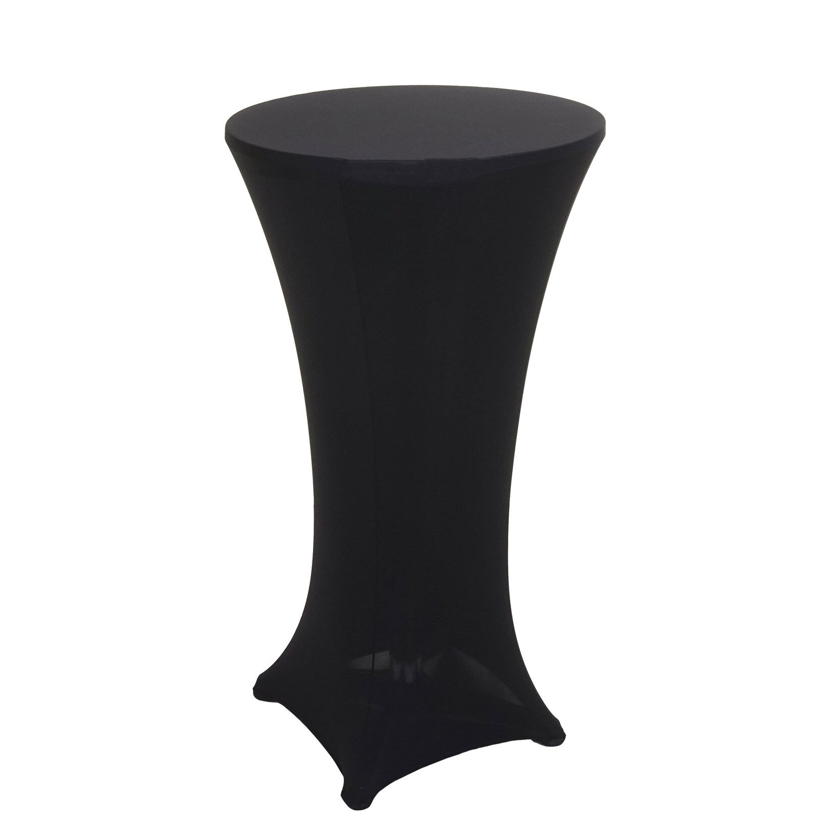 Set Stehtisch + Stehtischhusse MCW-J30, Bistrotisch Tischhusse, klappbar höhenverstellbar Ø 60cm ~ Husse schwarz