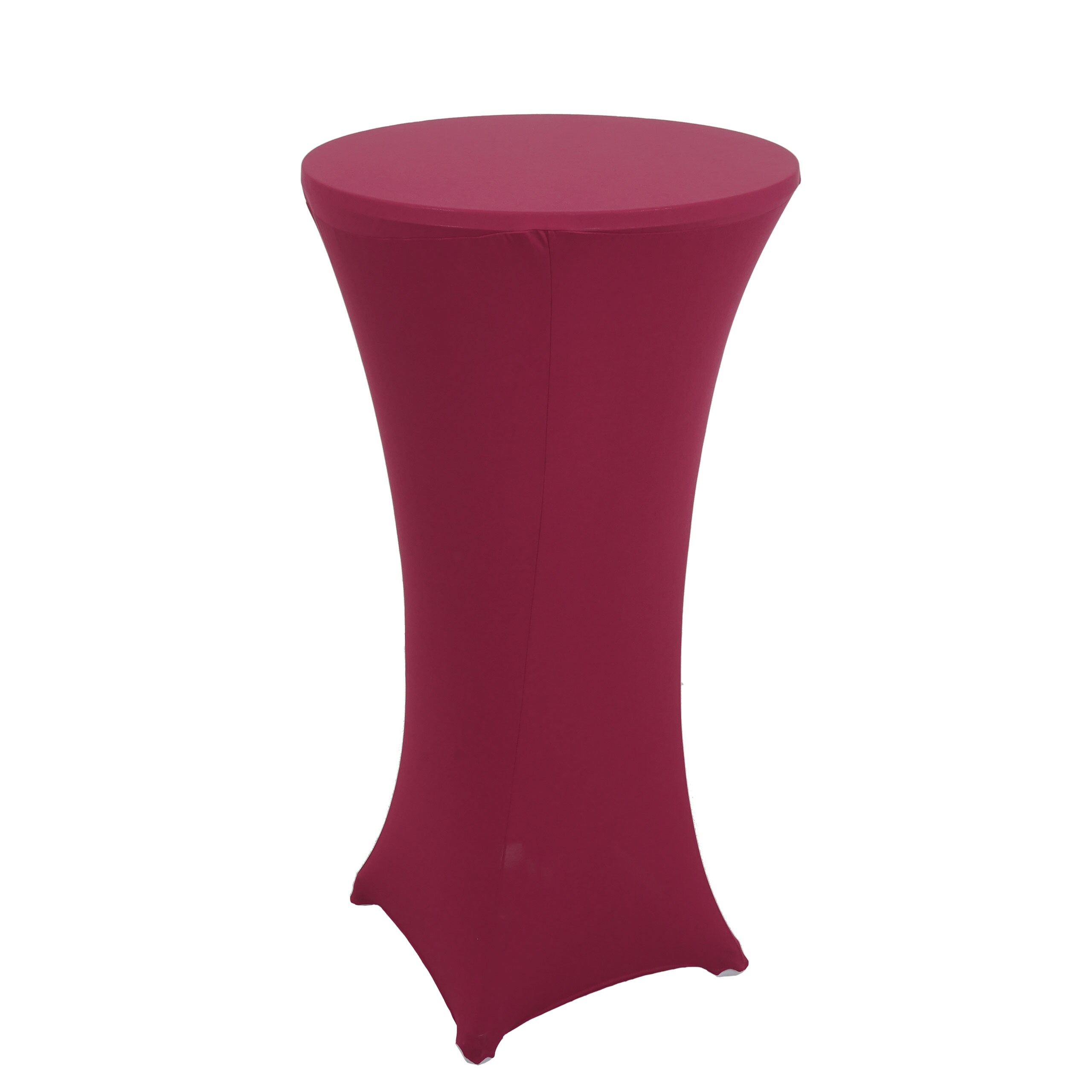Set Stehtisch + Stehtischhusse MCW-J30, Bistrotisch Tischhusse, klappbar h&ouml;henverstellbar &Oslash; 60cm ~ Husse bordeaux-rot - Bild 1