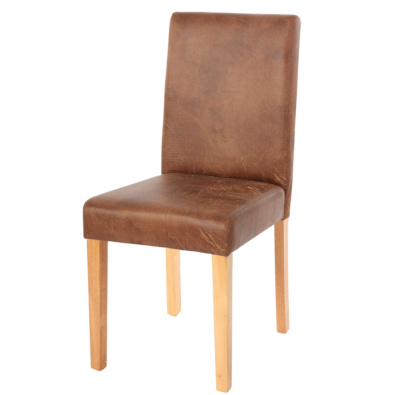Esszimmerstuhl Littau, Küchenstuhl Stuhl, Stoff/Textil ~ Wildlederimitat, helle Beine