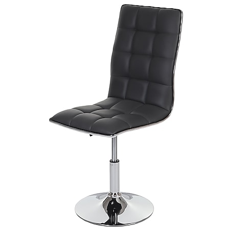 Esszimmerstuhl MCW-C41, Stuhl Küchenstuhl, höhenverstellbar drehbar, Kunstleder ~ grau - Bild 1