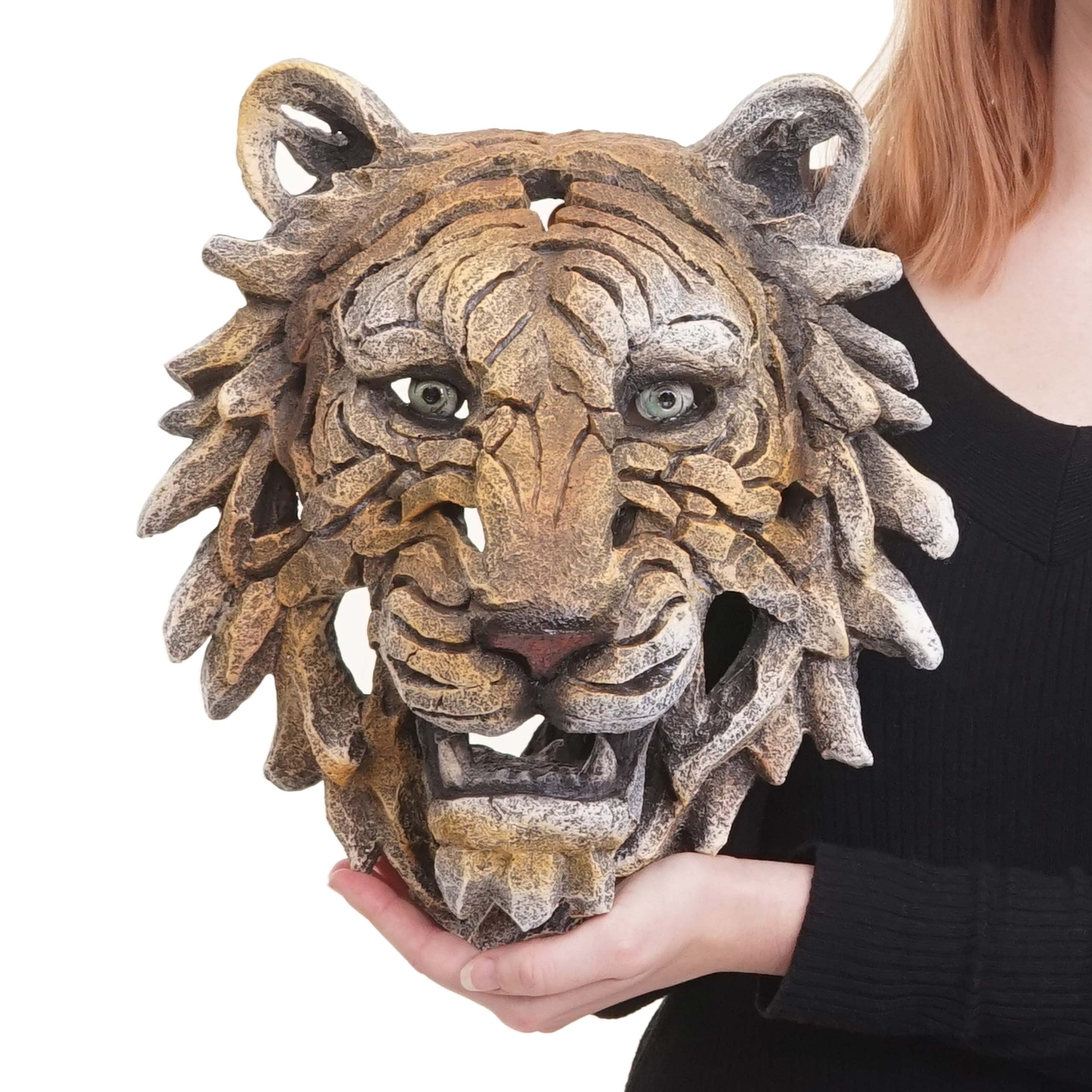 Deko Sch&auml;del MCW-H41, Wanddeko Kopf Troph&auml;e, Polyresin Indoor Outdoor ~ Tigerkopf 35cm - Bild 1