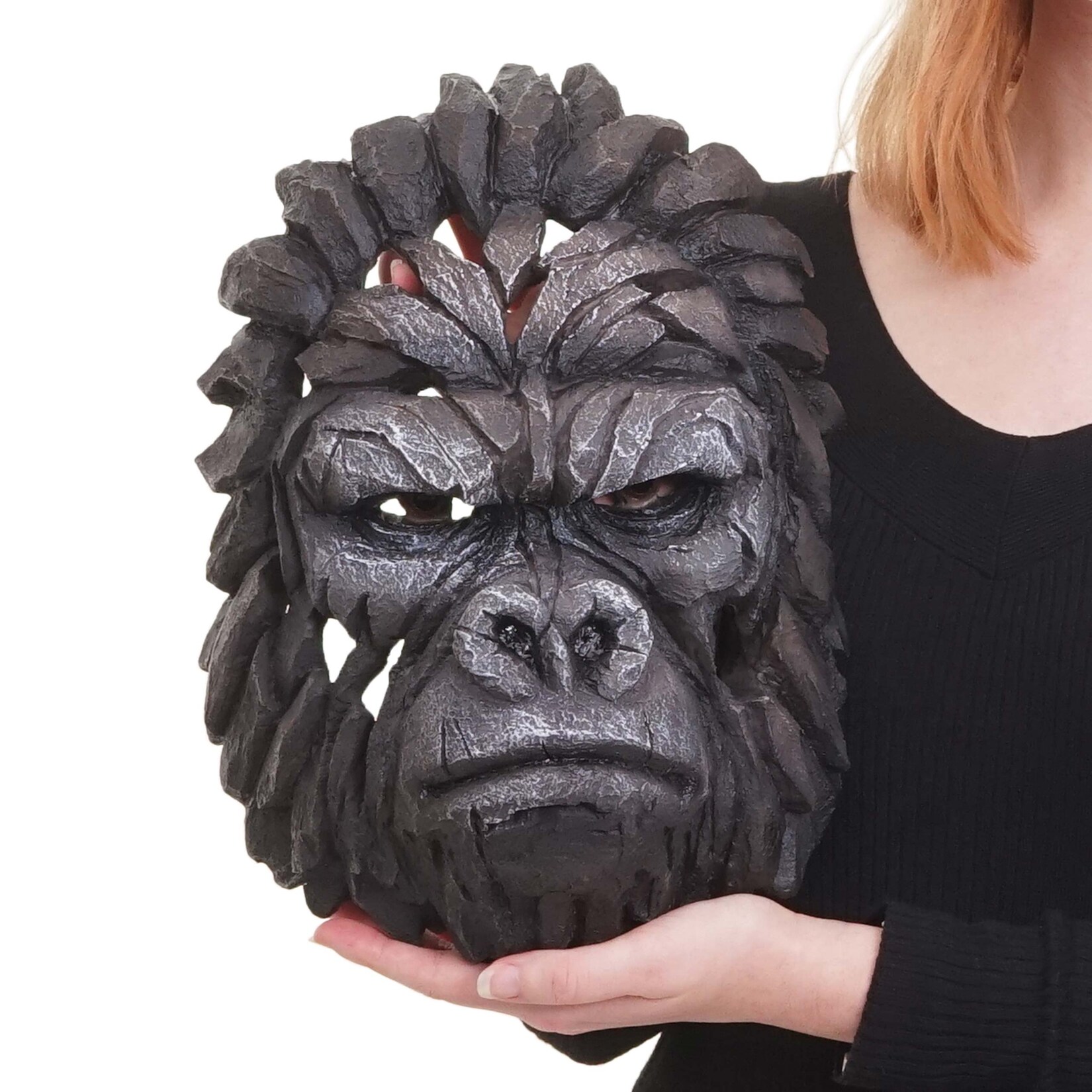 Deko Schädel MCW-H41, Wanddeko Kopf Trophäe, Polyresin Indoor Outdoor ~ Gorillakopf 34cm
