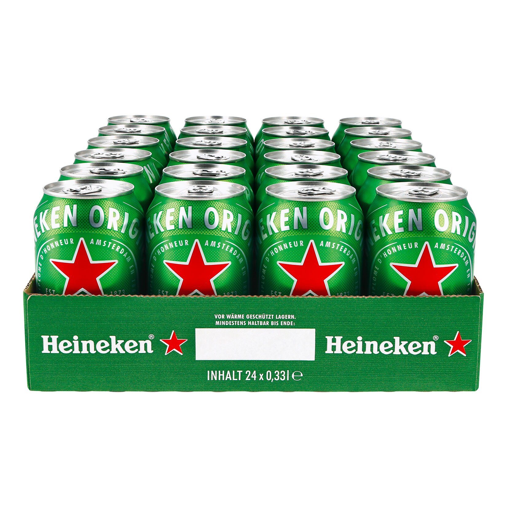 Heineken 5,0 % vol 0,33 Liter Dose, 24er Pack - Bild 1