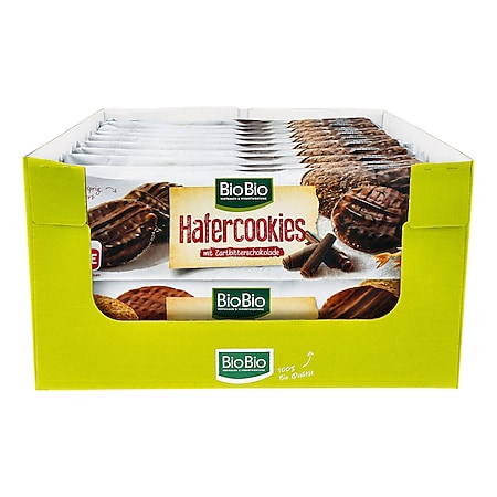 BioBio Hafercookies schokoliert 200 g, verschiedene Sorten, 20er Pack - Bild 1