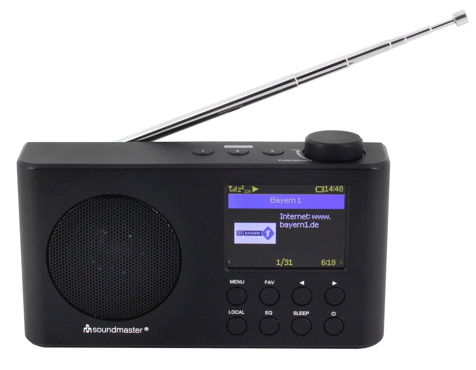 Soundmaster IR6500SW portables Internetradio mit Akku und Farbdisplay
