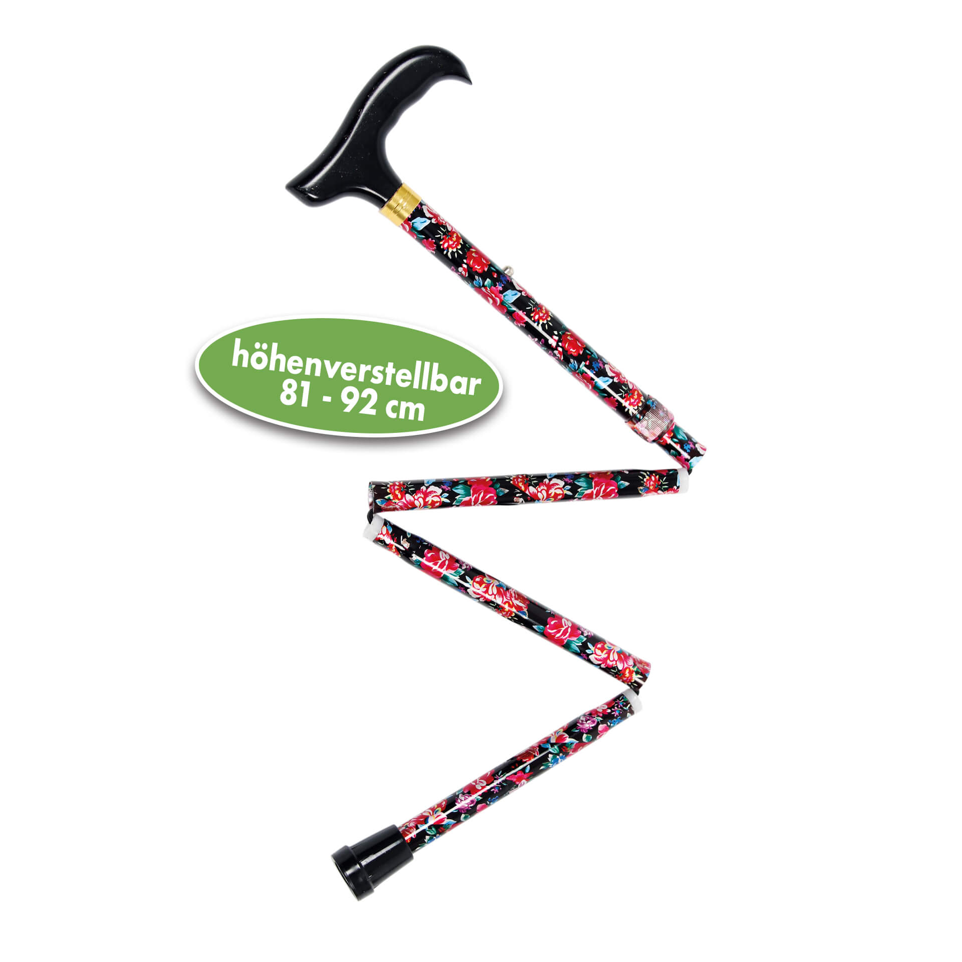 Vital Comfort Reisestock faltbar, Blumendesign Mod. B - Bild 1