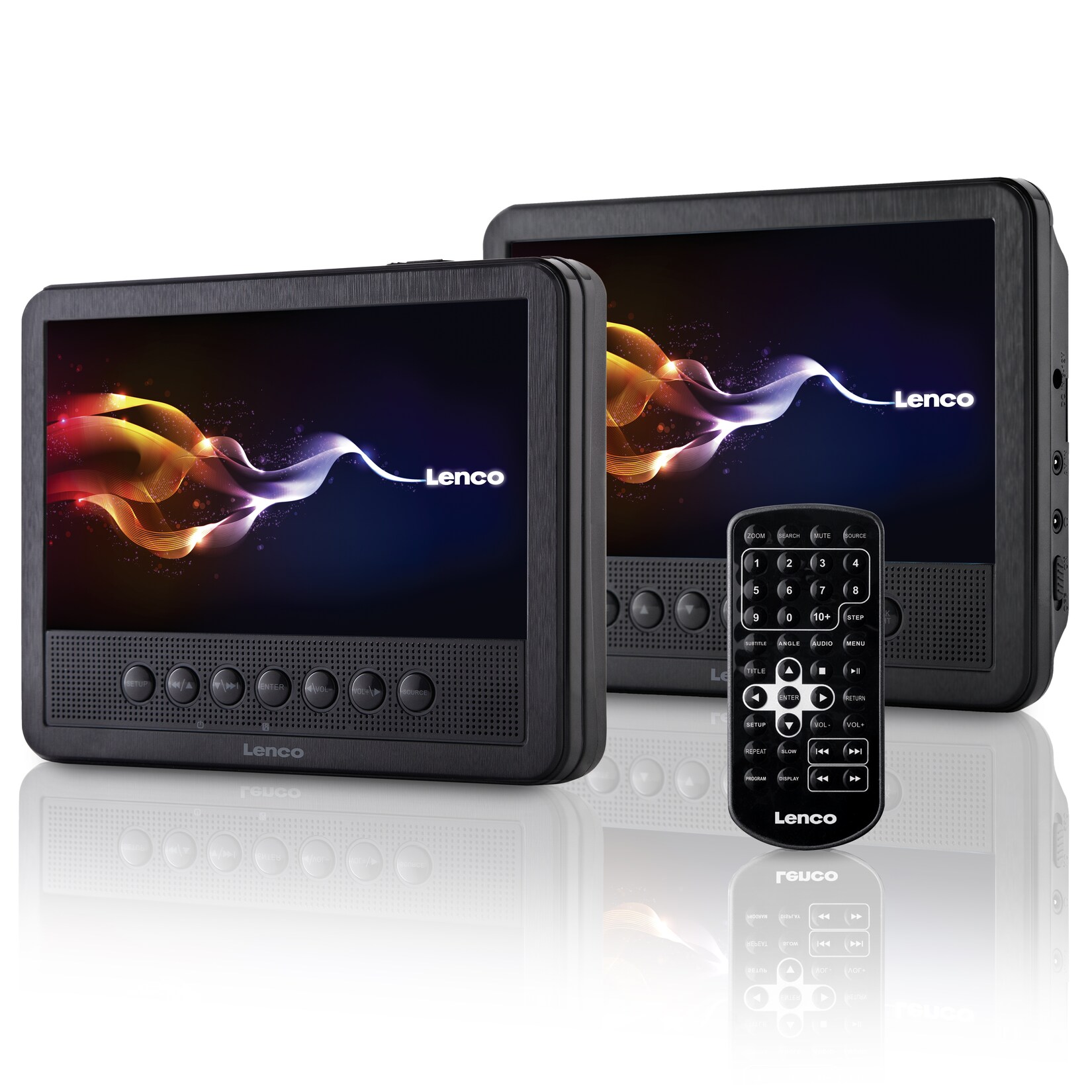 Lenco Tragbares DVD-Player Set MES-212 mit 2 x 7″-Monitoren | 08711902033981
