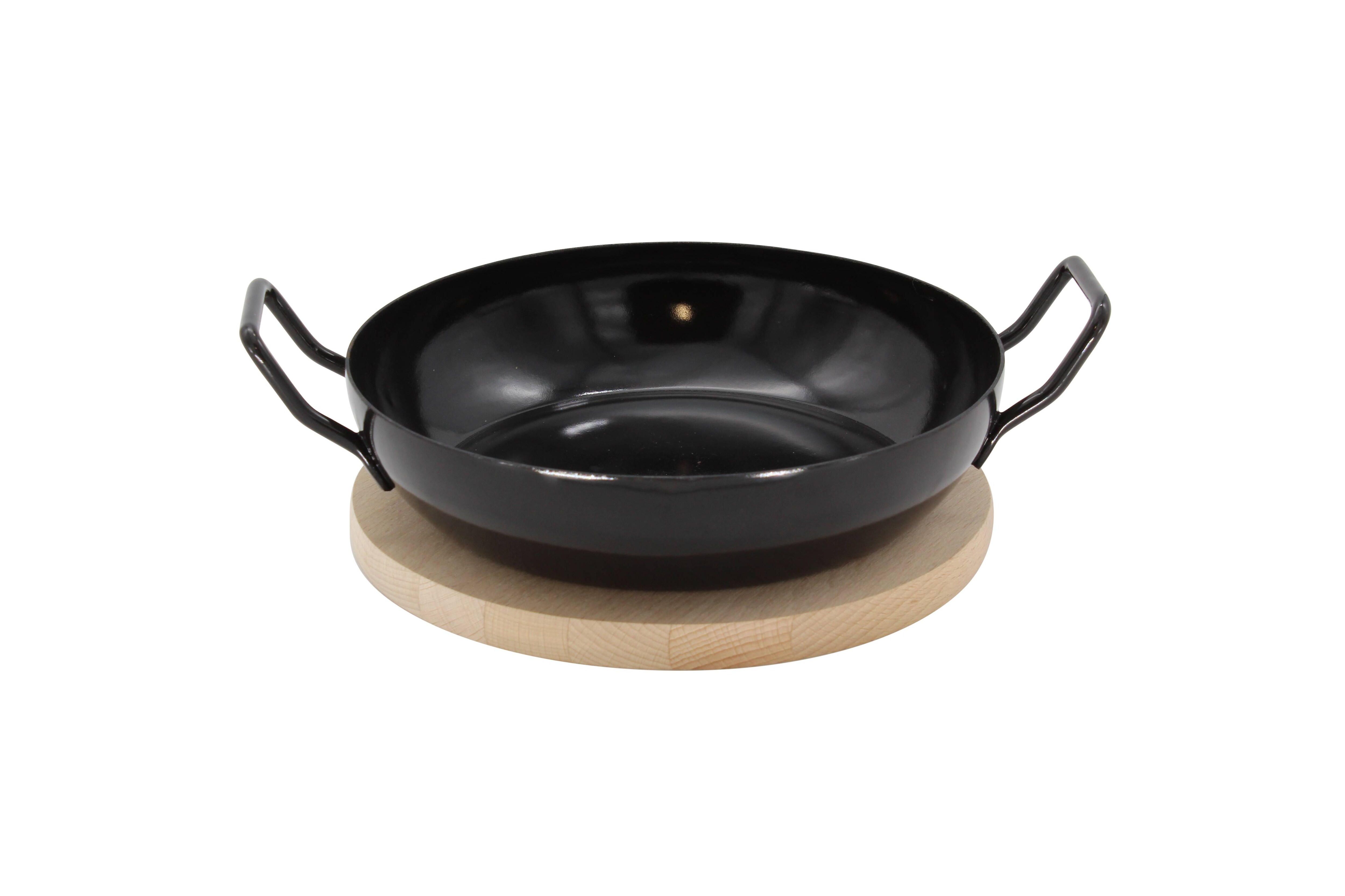 Karlkr&uuml;ger Schlemmerpfanne mit Holzteller "NOSTALGIE", 24 cm - Bild 1