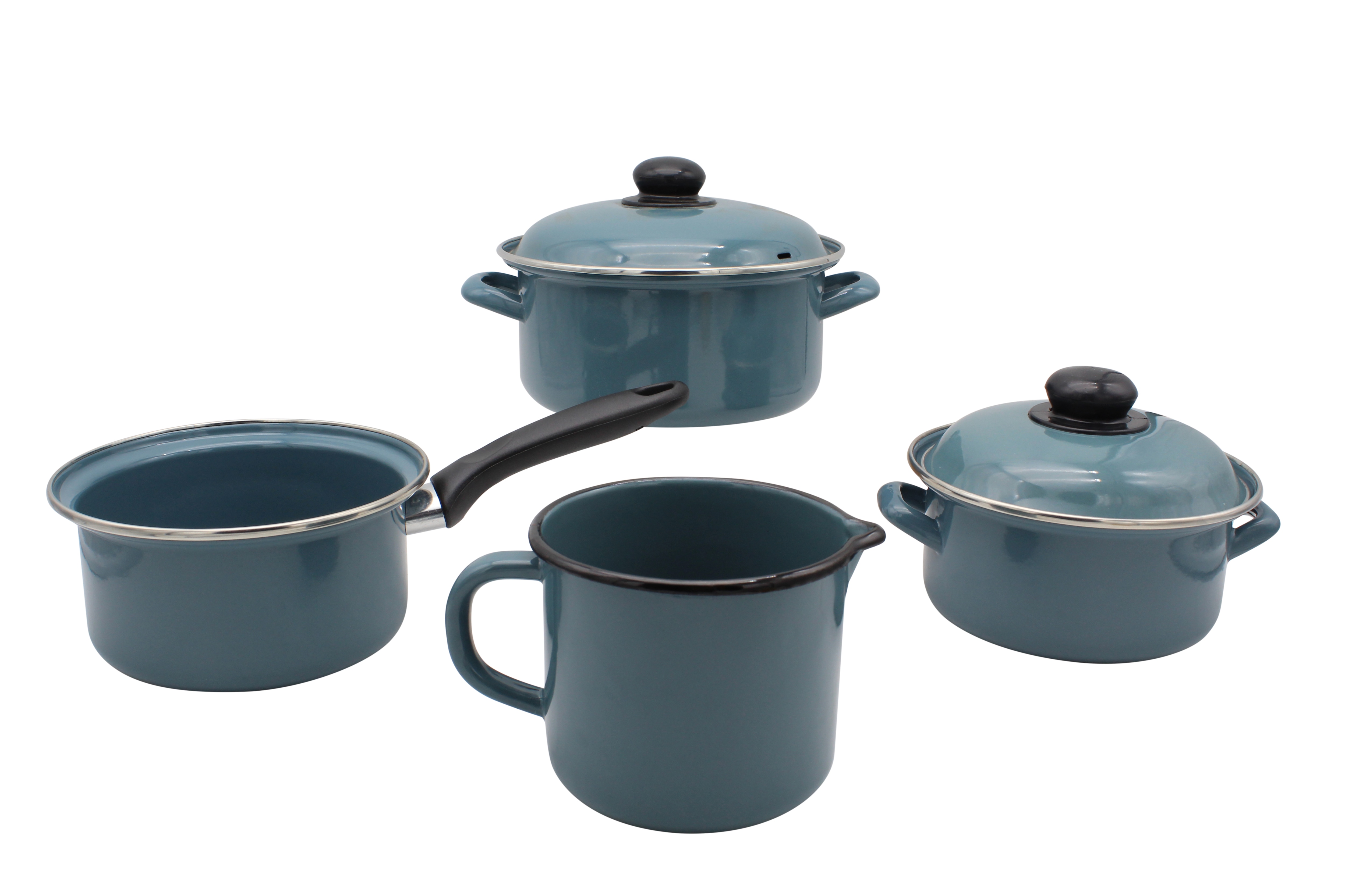 Karlkr&uuml;ger Emaille-Topfset 4-tlg. Petrol - Bild 1